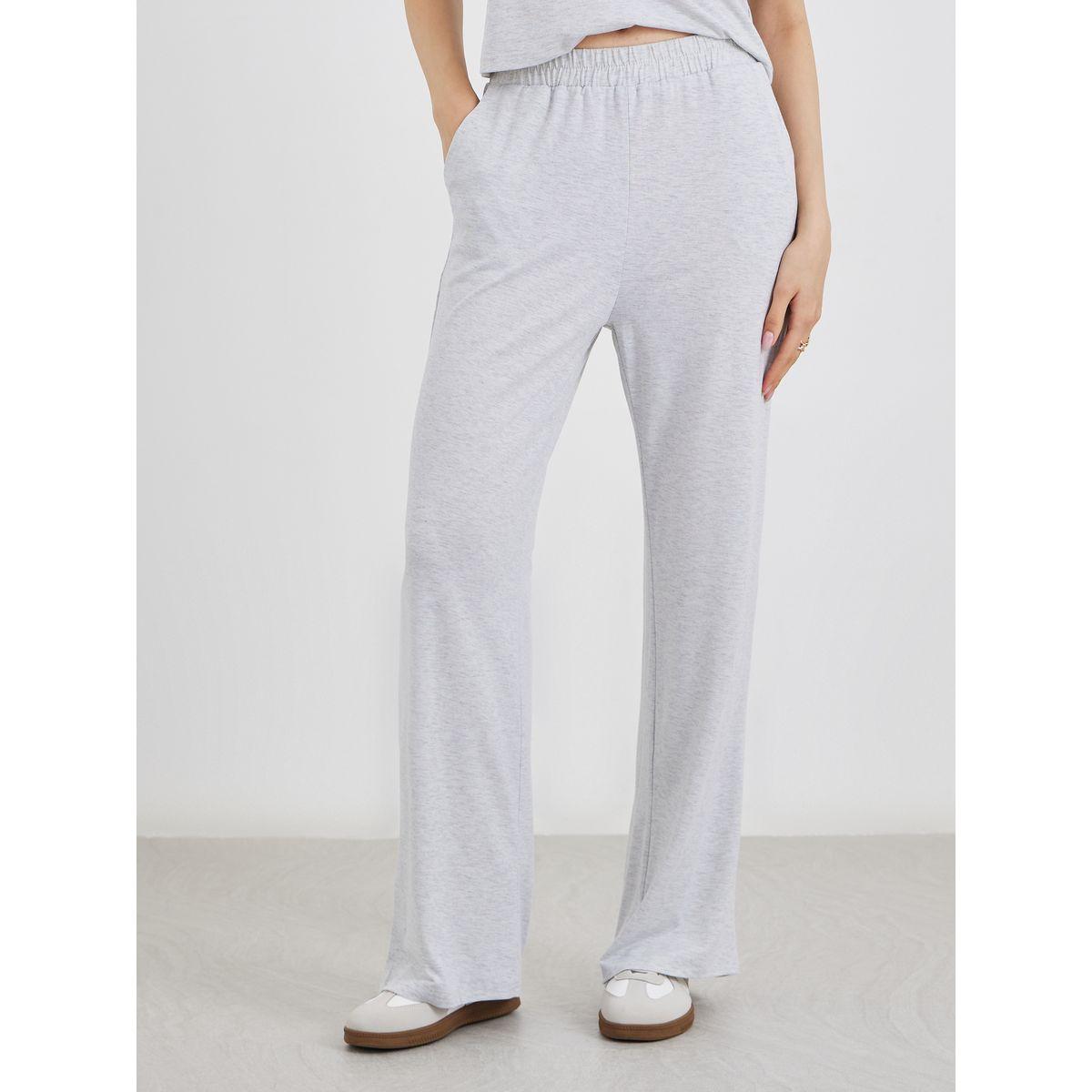 Styli Solid Polo T-Shirt and Loose Fit Pants Co-Ords-women-clothing-coordsets-image-5