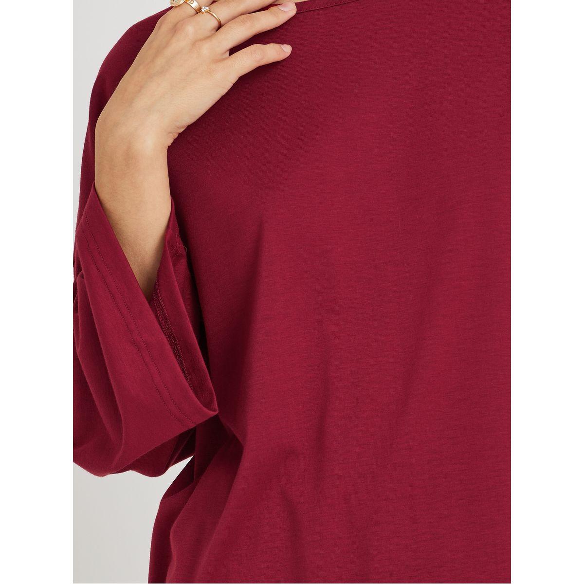 Styli Solid Long Sleeve Top and Side Slit Midi Skirt Co-Ords-women-clothing-coordsets-image-3