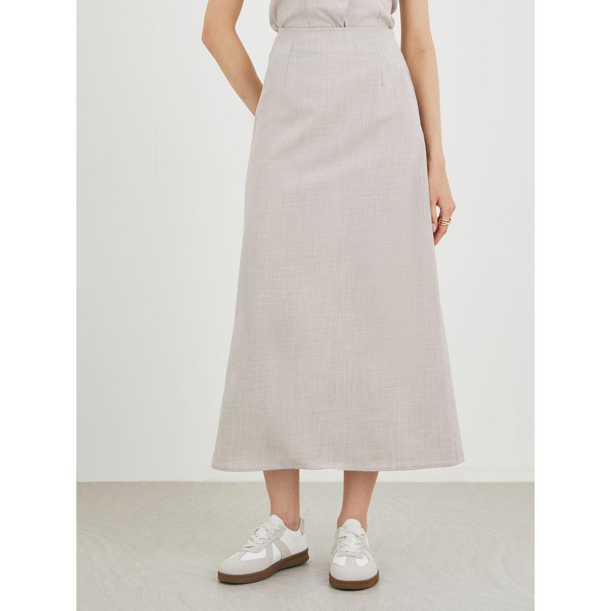 Styli Solid Front Button Top and Midi Skirts Co-Ords-women-clothing-coordsets-image-5