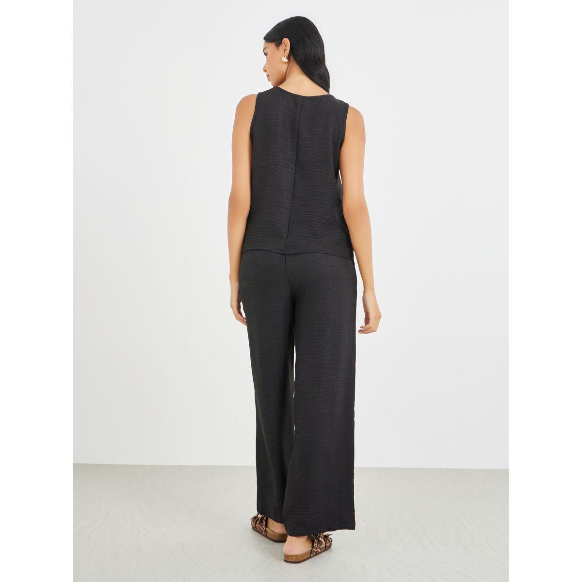 Styli Solid Tank Top and Regular Fit Pants Co-Ords-women-clothing-coordsets-image-6
