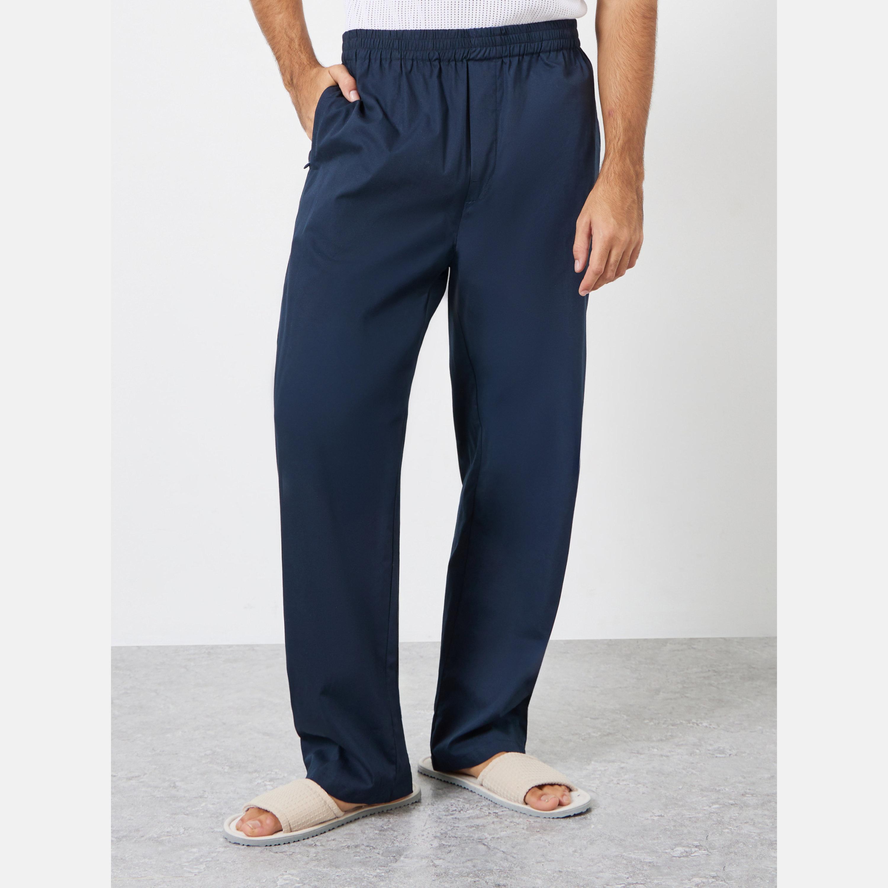 Styli Men Navy Cotton Pyjama with Zip Pocket-men-clothing-nightwear-pyjamaandshorts-image-1