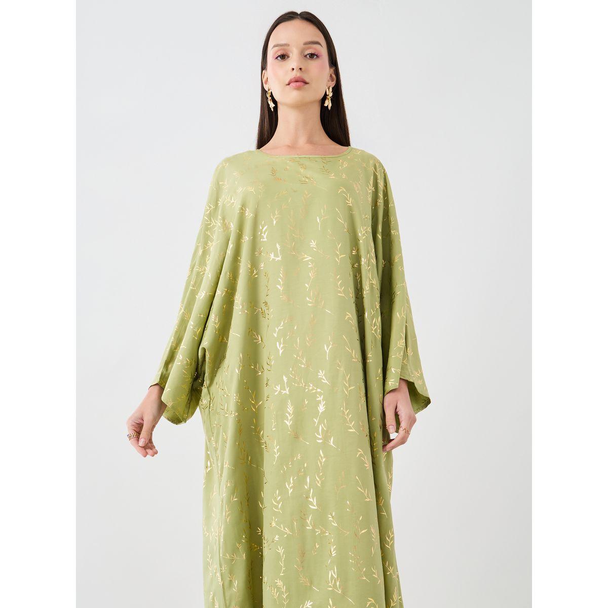 قفطان مطبع بأكمام وطواطية-women-arabicclothing-kaftan-image-2