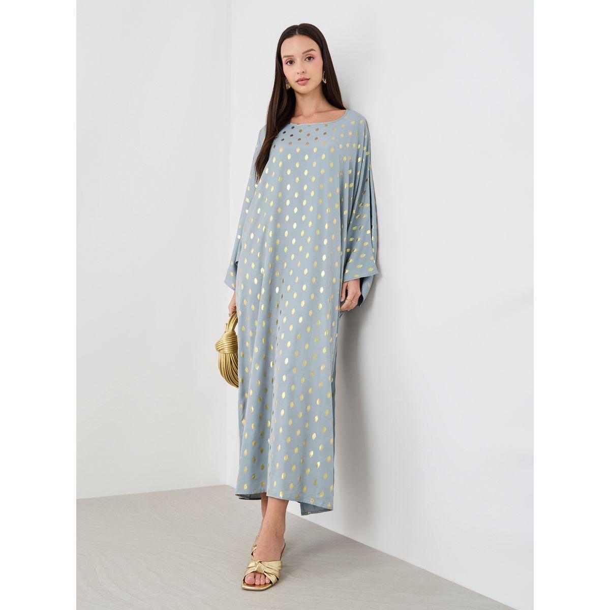 قفطان مطبع بأكمام وطواطية-women-arabicclothing-kaftan-image-1