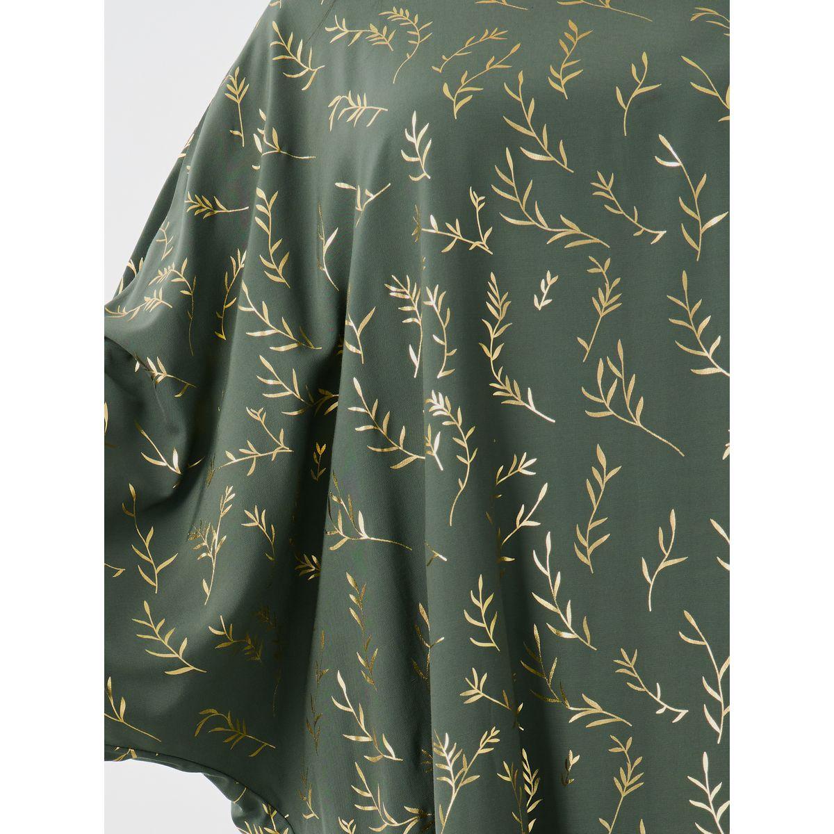 Styli Foil Printed Batwing Sleeve Kaftan-women-arabicclothing-kaftan-image-3