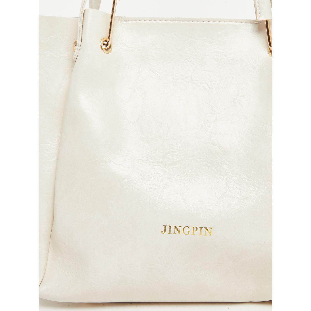 شنطة بملمس جلد صناعي بمقبض يد مزدوج-women-bagsandwallets-handbags-image-3
