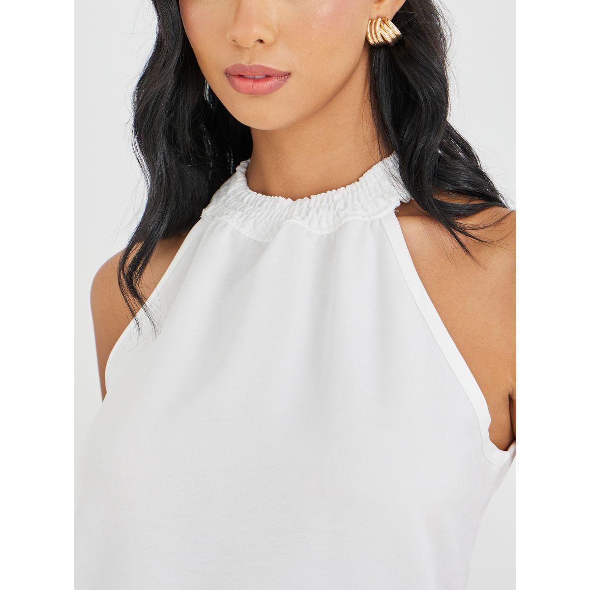 Styli Solid Halter Neck Casual Cami-women-clothing-tshirts-image-3