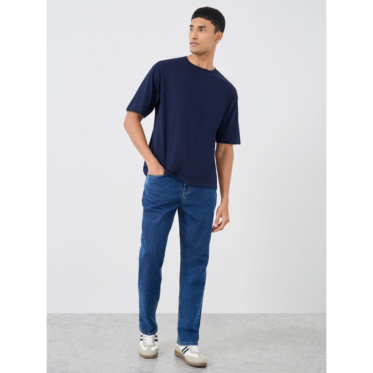 مجموعة من 2 تيشيرت فضفاض سادة بياقة ضيقة-men-clothing-tshirtsandpolos-tshirts-image-3