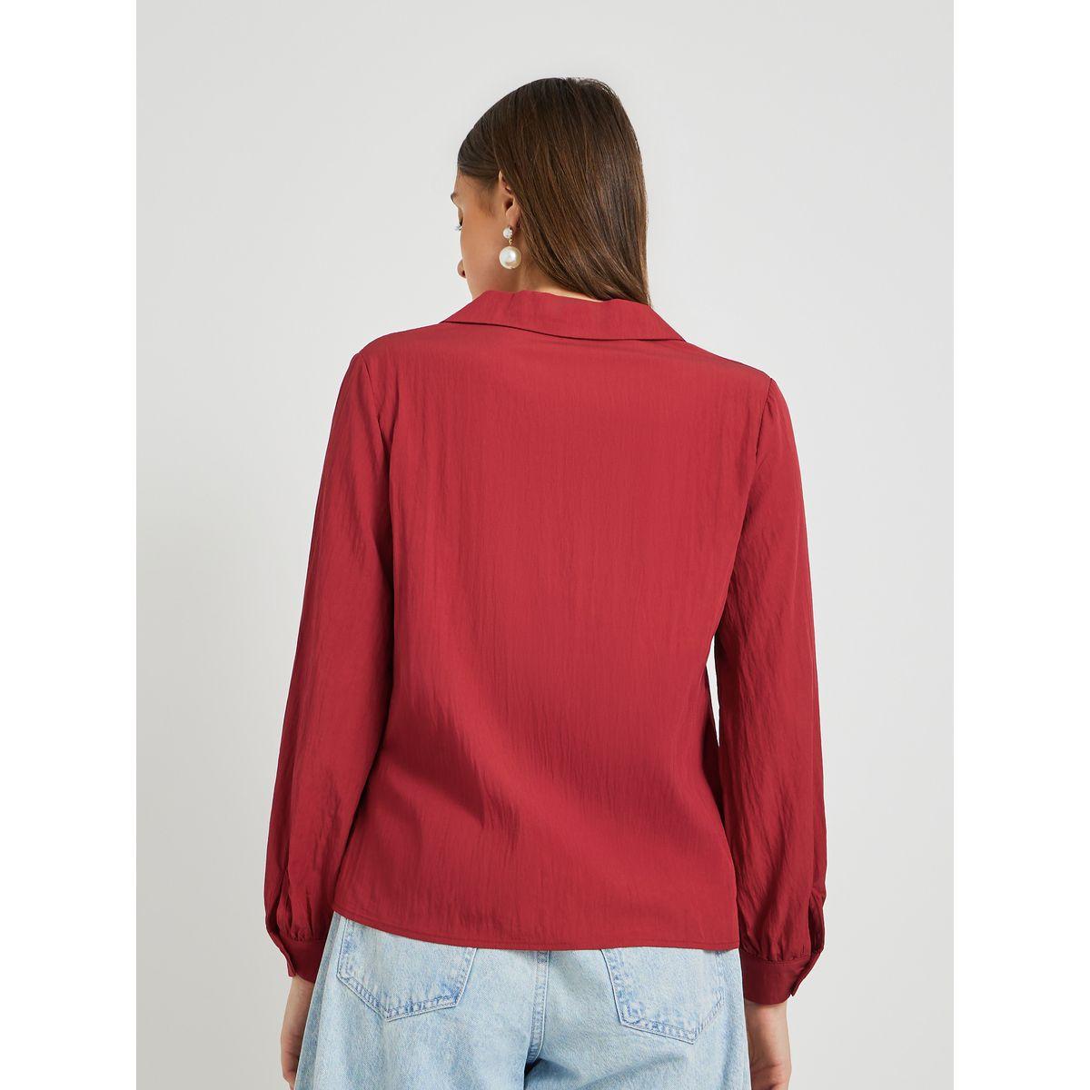 Styli Textured Balloon Sleeve Regular Fit Shirt-women-clothing-shirtsandblouses-shirts-image-4