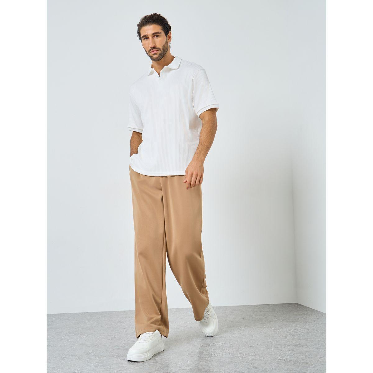 Styli White Textured Regular Fit Polo T-Shirt-men-clothing-tshirtsandpolos-polos-image-2