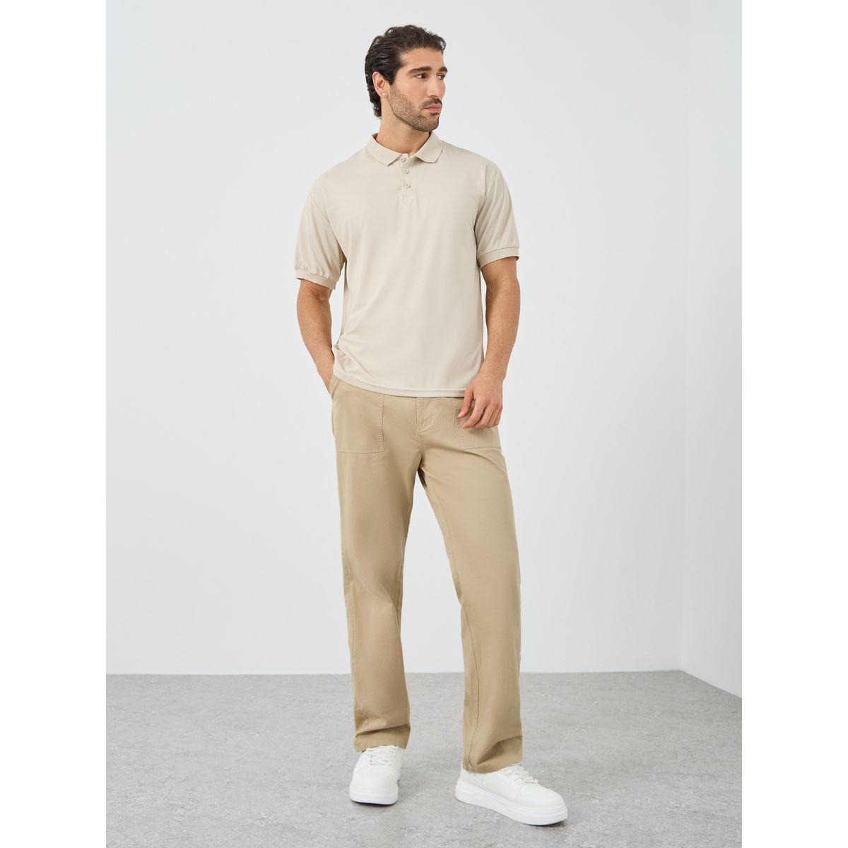 تيشيرت سادة بياقة بولو وقصة عادية-men-clothing-tshirtsandpolos-polos-image-2