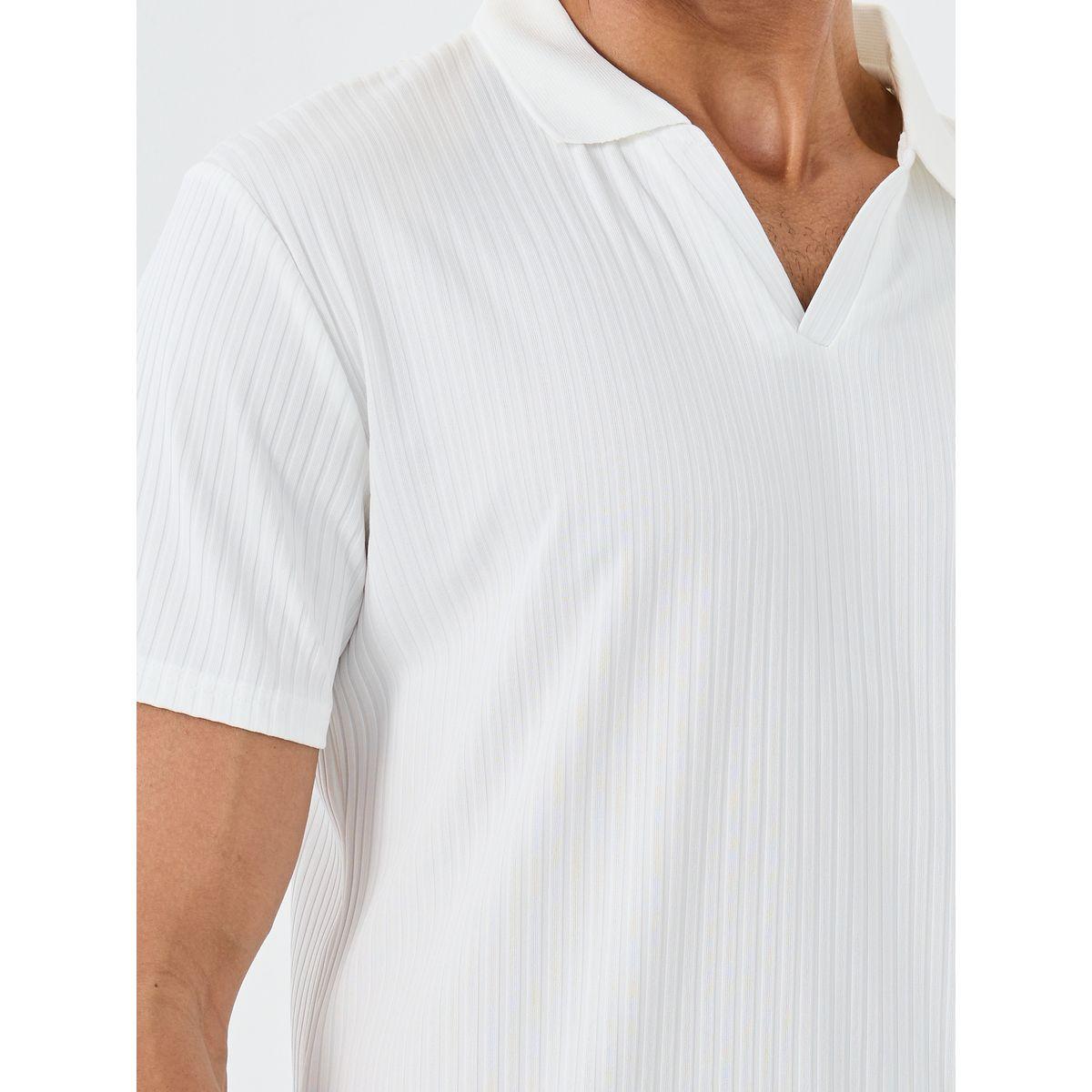 Styli Solid Ribbed Regular Fit Polo T-Shirt-men-clothing-tshirtsandpolos-polos-image-1