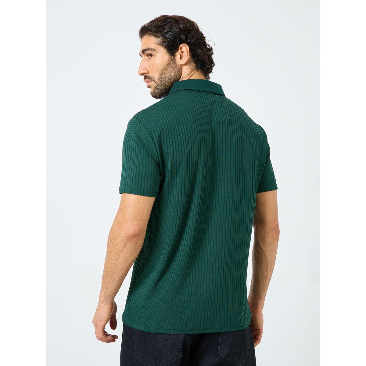 تيشيرت بياقة بولو وقصة عادية مع تفاصيل بارزة الملمس-men-clothing-tshirtsandpolos-polos-image-4