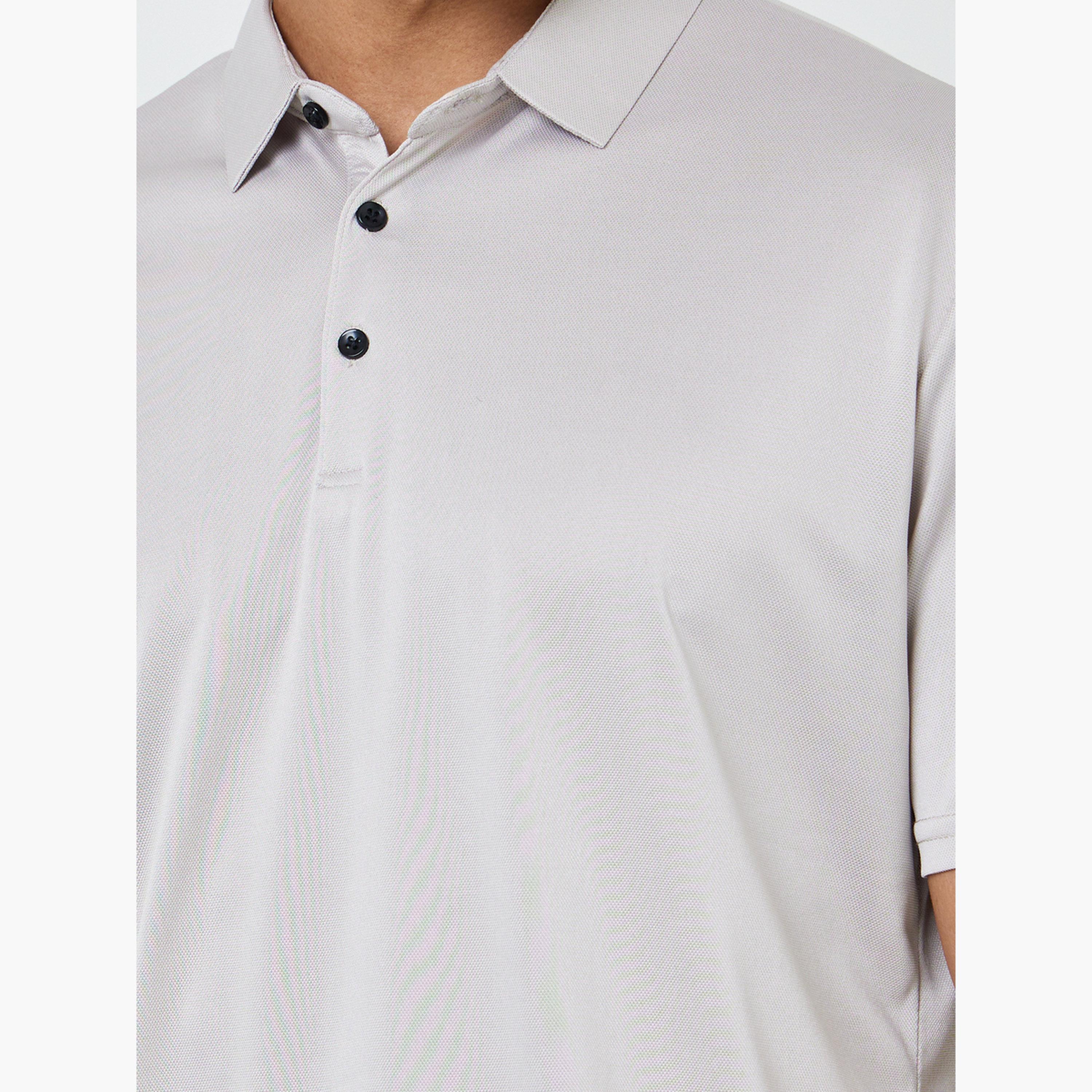 تيشيرت بولو سادة بقصة عادية للرجال-men-clothing-tshirtsandpolos-polos-image-4