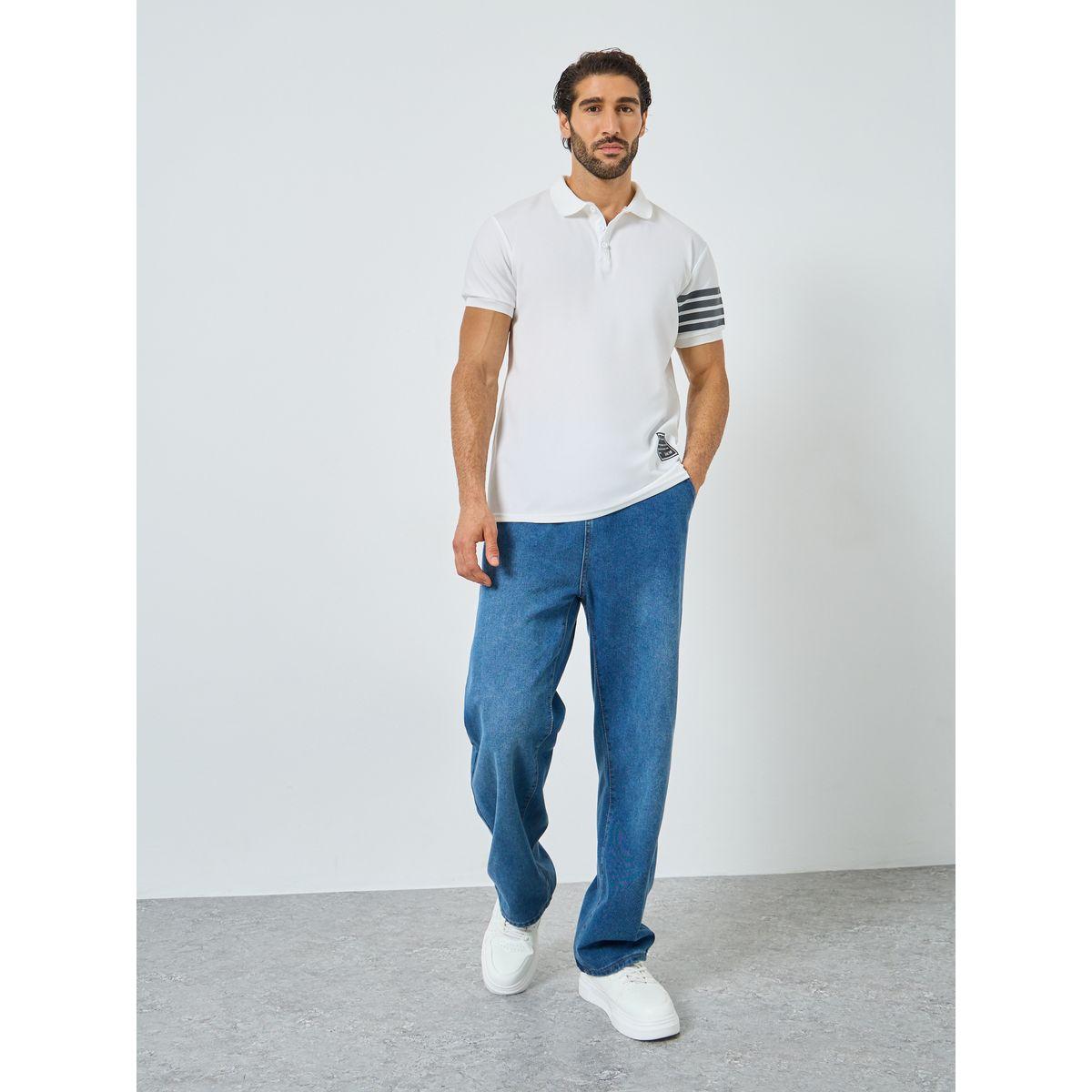 تيشيرت ولو مخطط بقصة عادية-men-clothing-tshirtsandpolos-polos-image-2