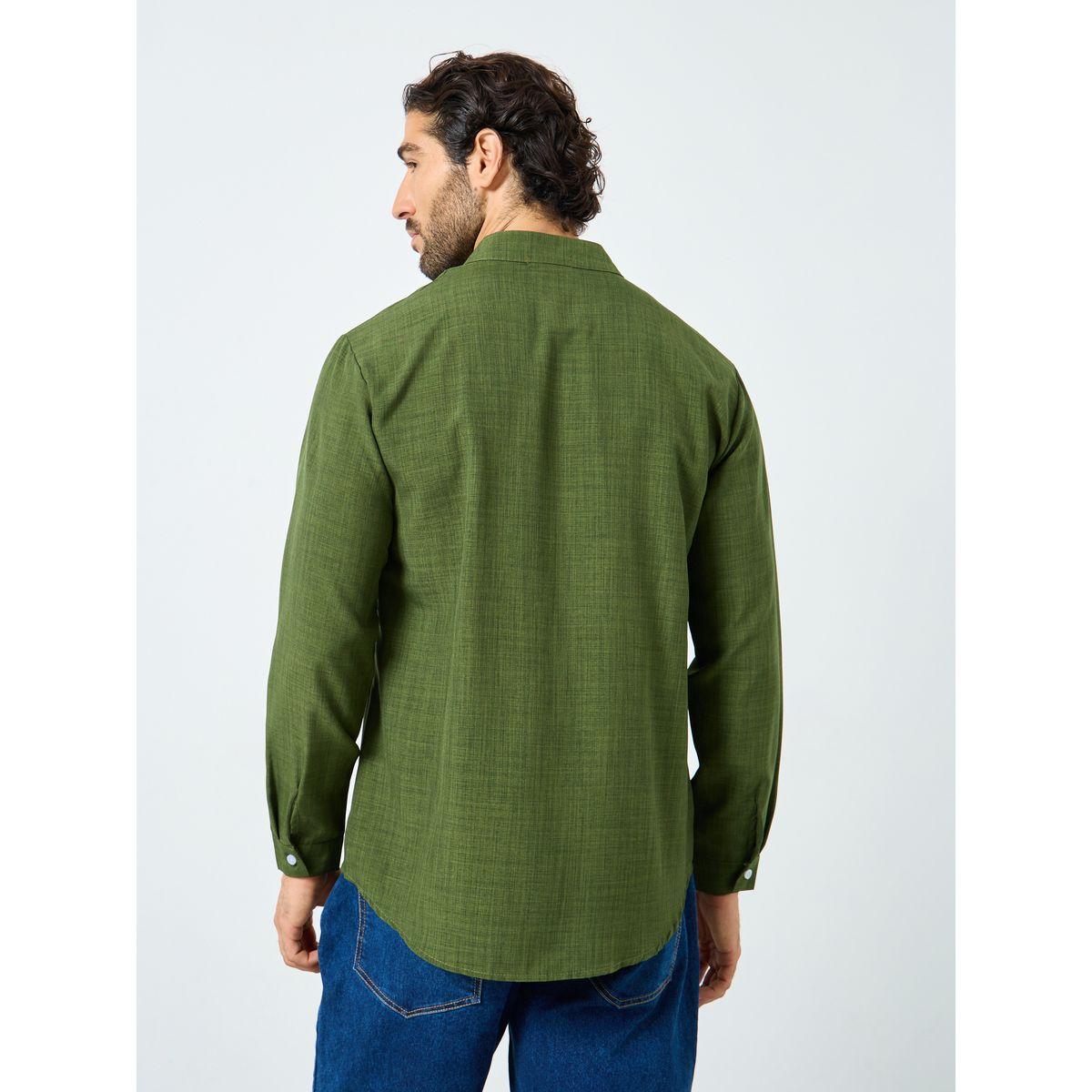 قميص بقصة عادية وياقة ماندارين-men-clothing-shirts-image-4