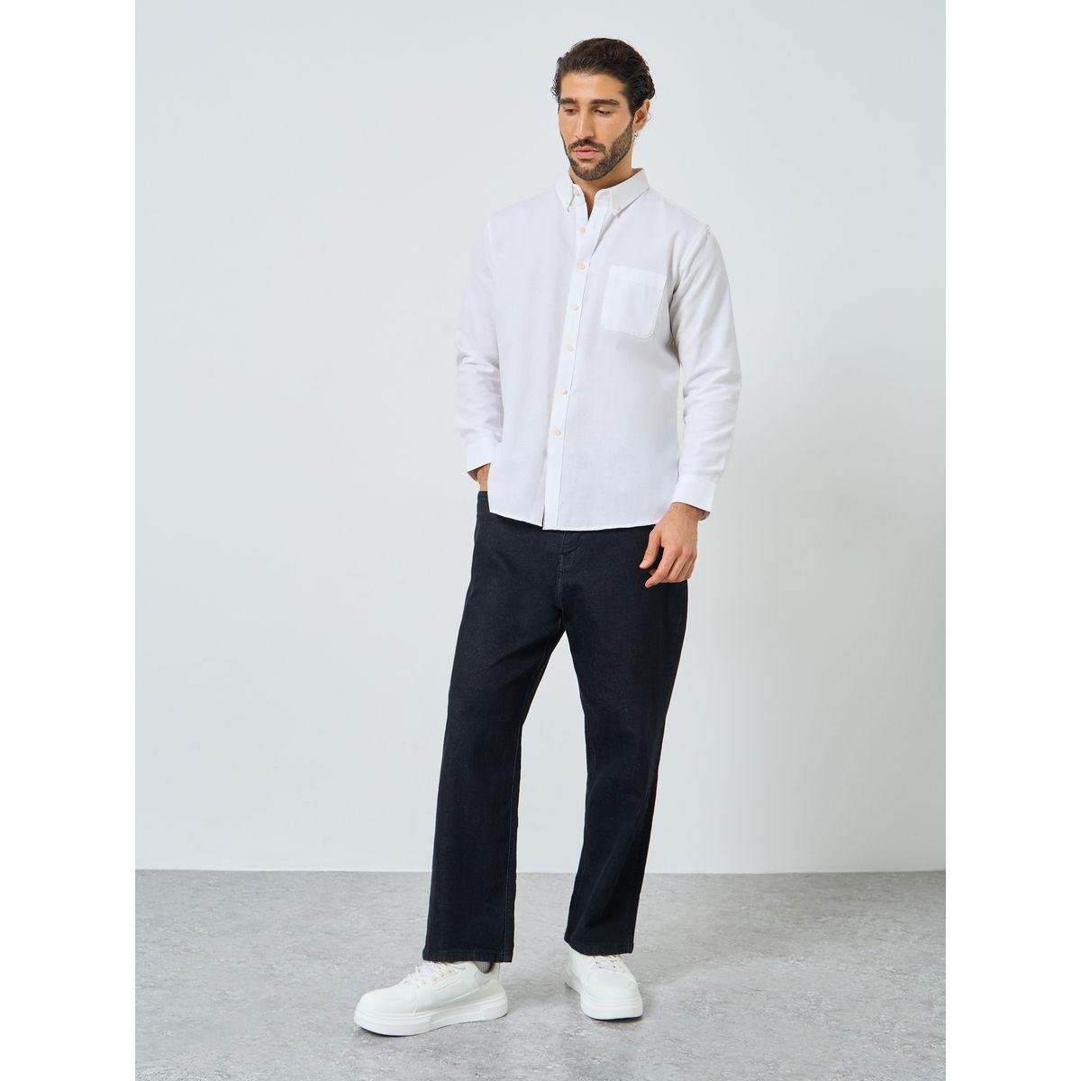 قميص بقصة عادية وأكمام طويلة-men-clothing-shirts-image-2