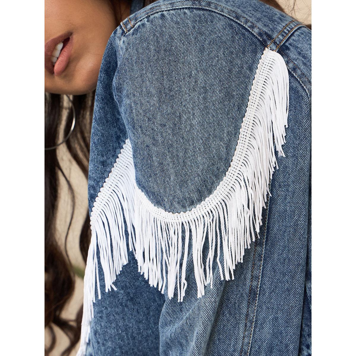 Stylestone X Styli Denim Buttoned Crop Jacket with Front Fringes-women-clothing-coatsandjackets-jackets-image-7