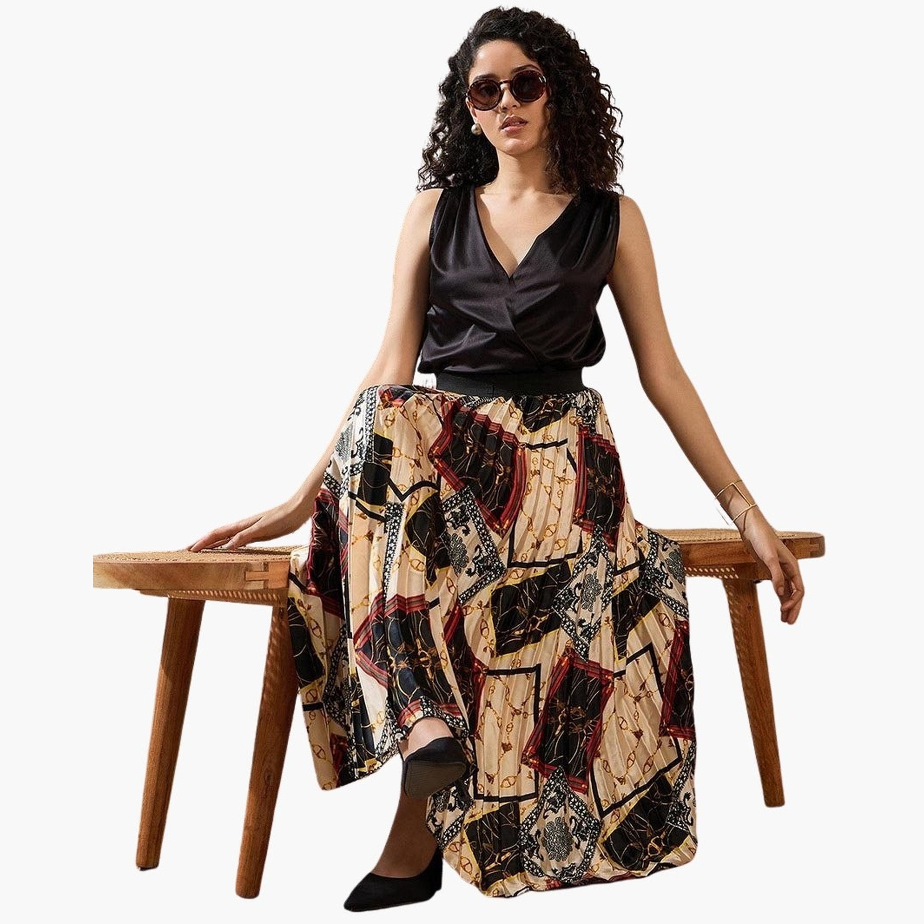 تنورة ميدي ساتان بتفاصيل كسرات-women-clothing-bottoms-skirts-image-3