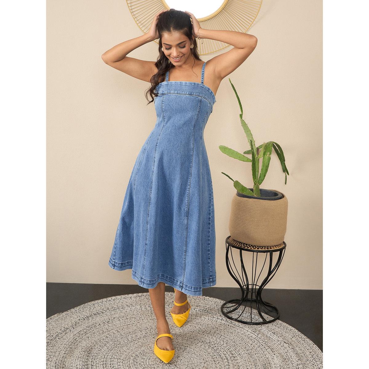فستان دنيم ميدي بتفاصيل حمالات-women-clothing-dresses-image-1