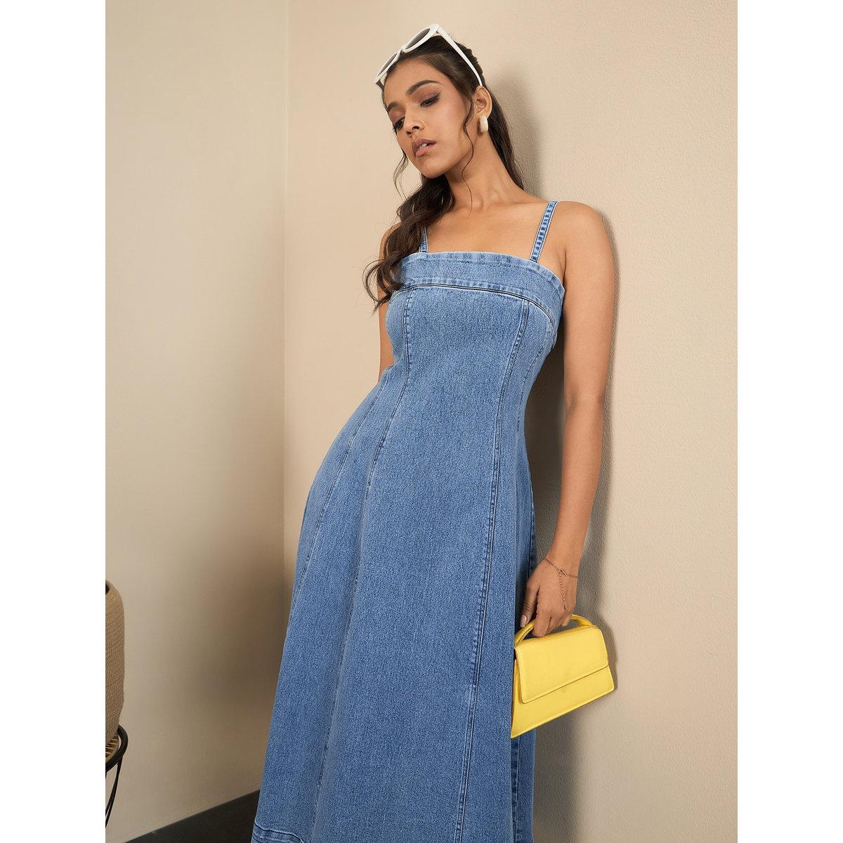 فستان دنيم ميدي بتفاصيل حمالات-women-clothing-dresses-image-2
