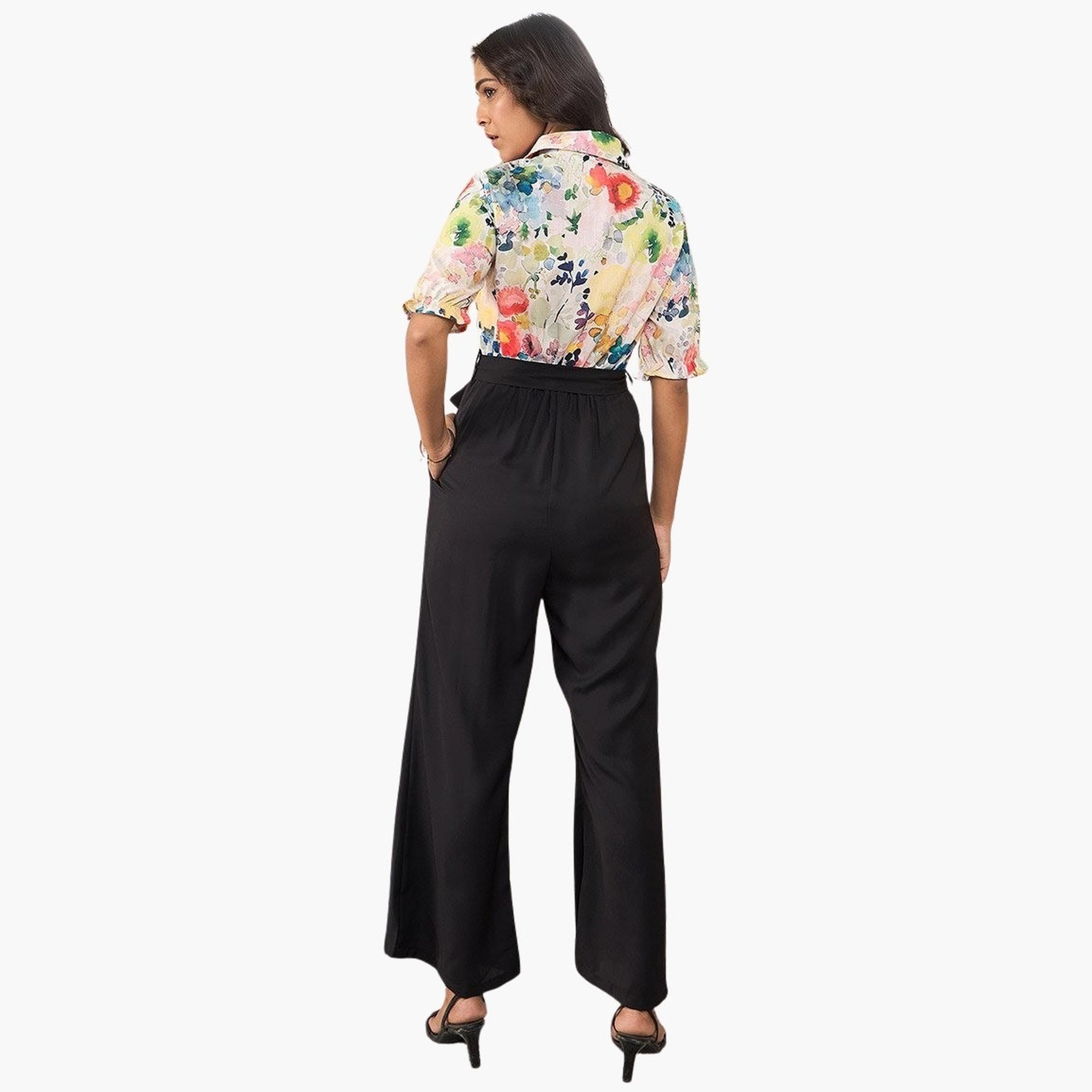 Stylestone X Styli Printed Spread Collar Buttoned Jumpsuit-women-clothing-jumpsuits-image-3