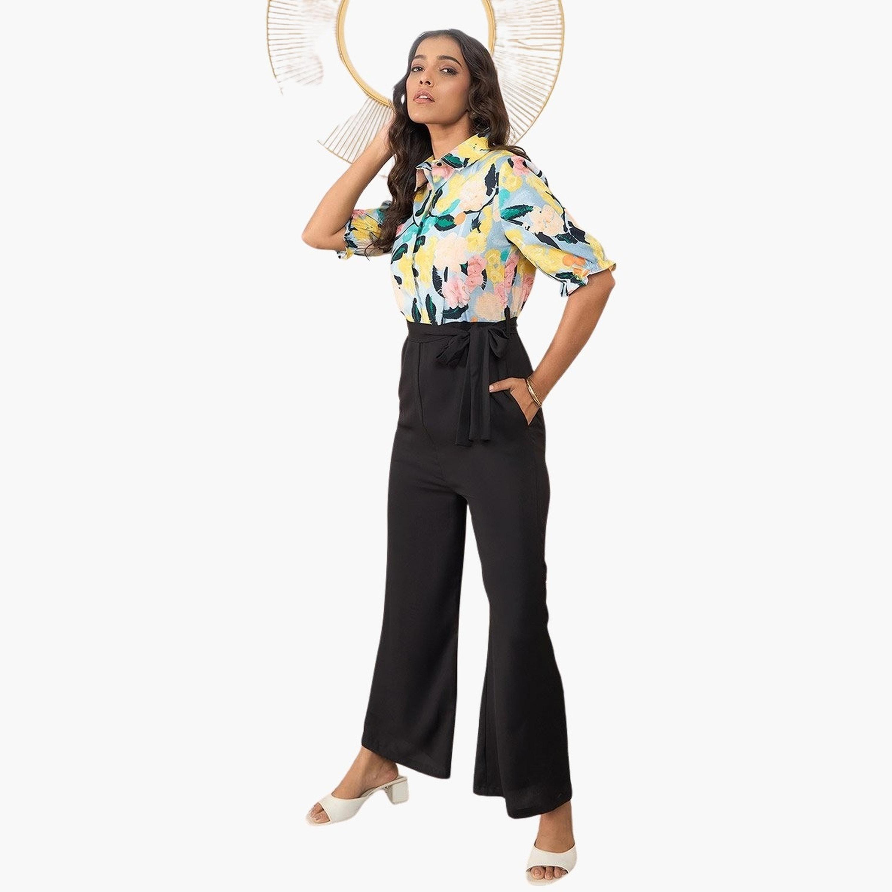 ستايل ستون × ستايلي - جمبسوت مورّد ياقة منسدلة وأزرار-women-clothing-jumpsuits-image-4
