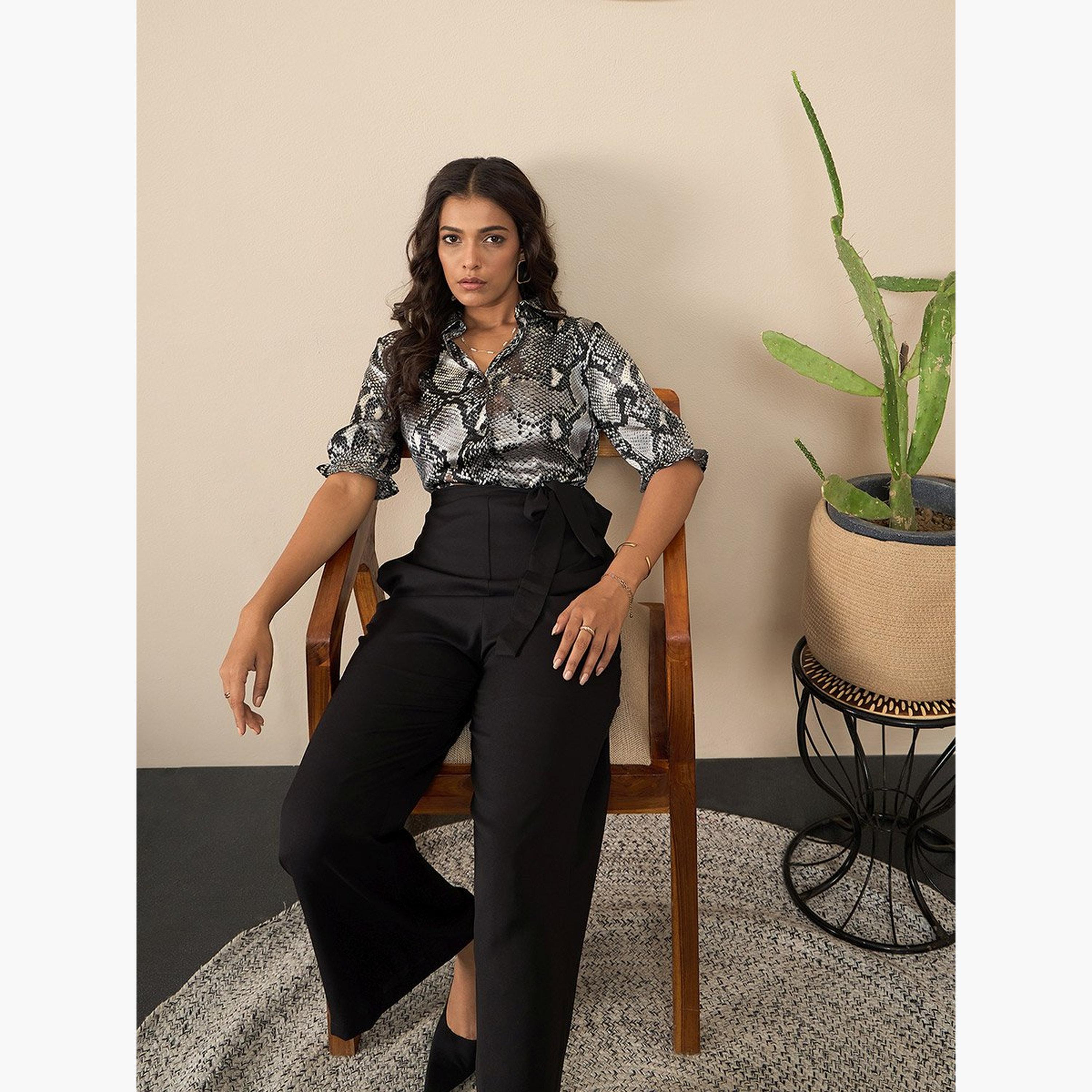 Stylestone X Styli Satin Snake Print Buttoned Jumpsuit-women-clothing-jumpsuits-image-5