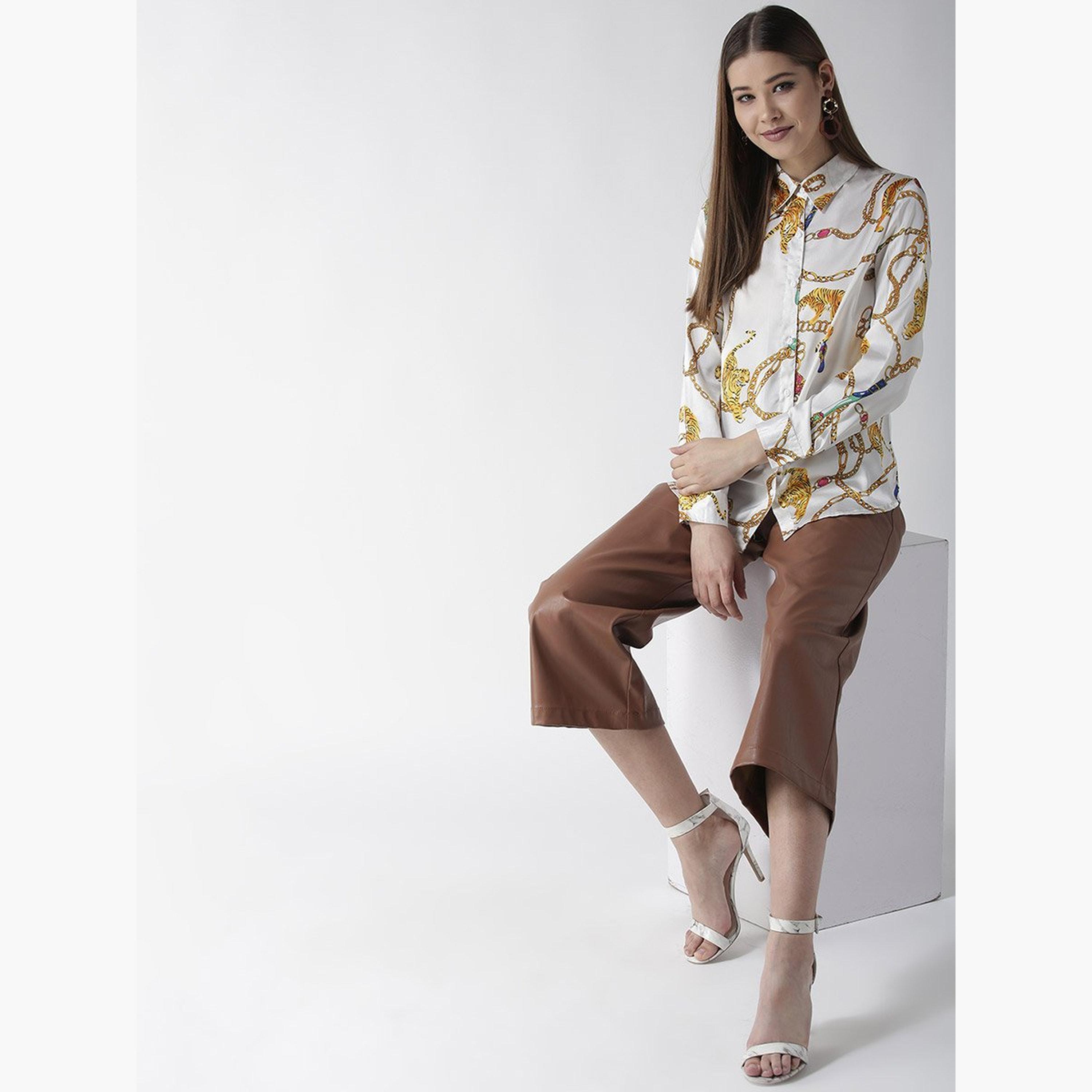 Stylestone X Styli Animal Print Buttoned Long Sleeve Shirt-women-clothing-shirtsandblouses-shirts-image-2