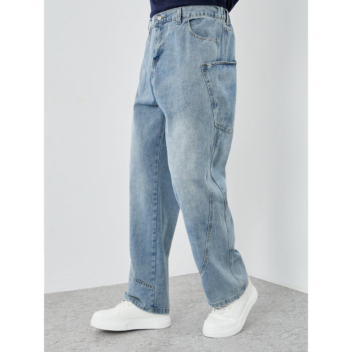 Styli Men Cloud Wash Relaxed Fit Panelled Jeans-men-clothing-bottoms-jeans-image-1