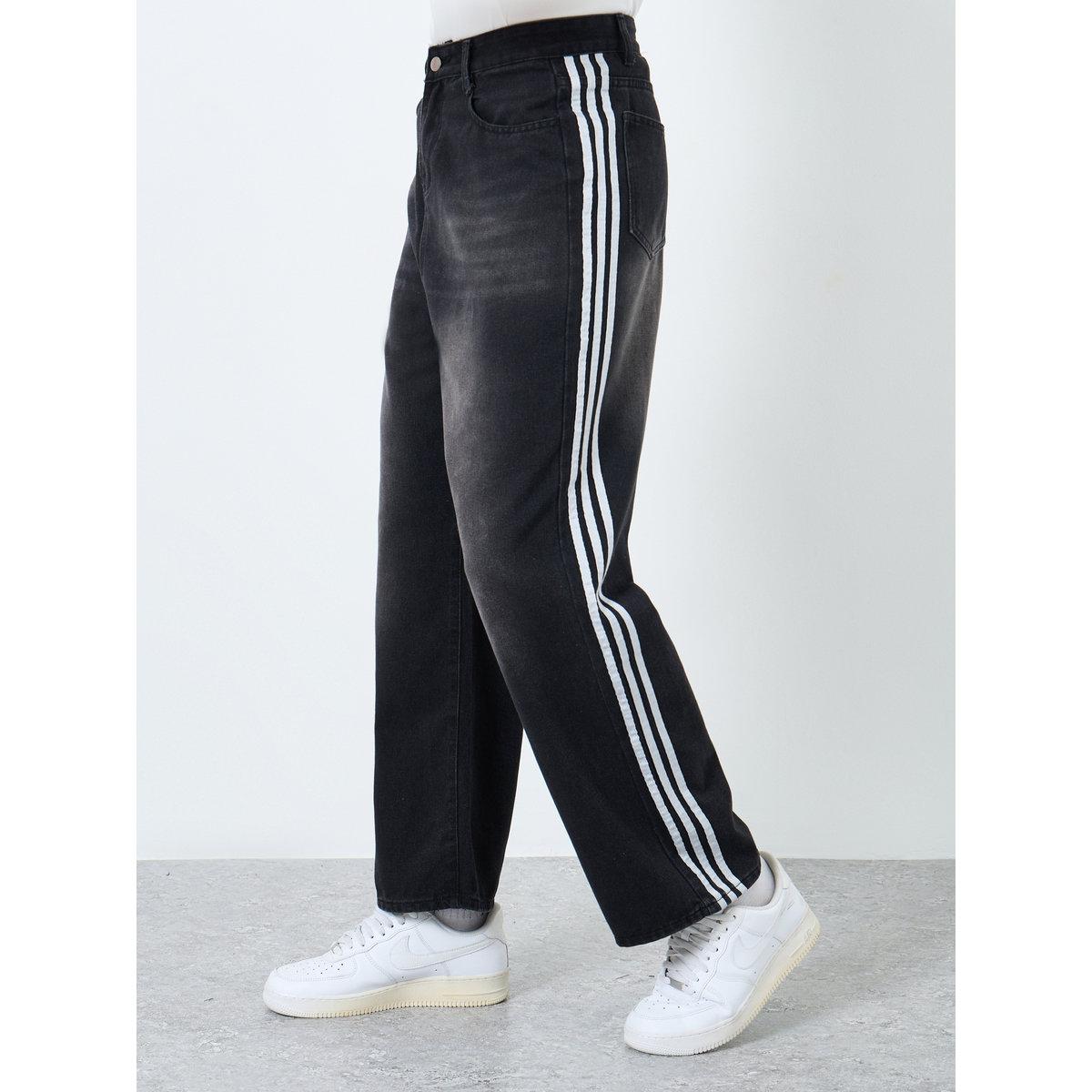 Styli Mid Rise Loose Fit Jeans with Side Taping-men-clothing-bottoms-jeans-image-1