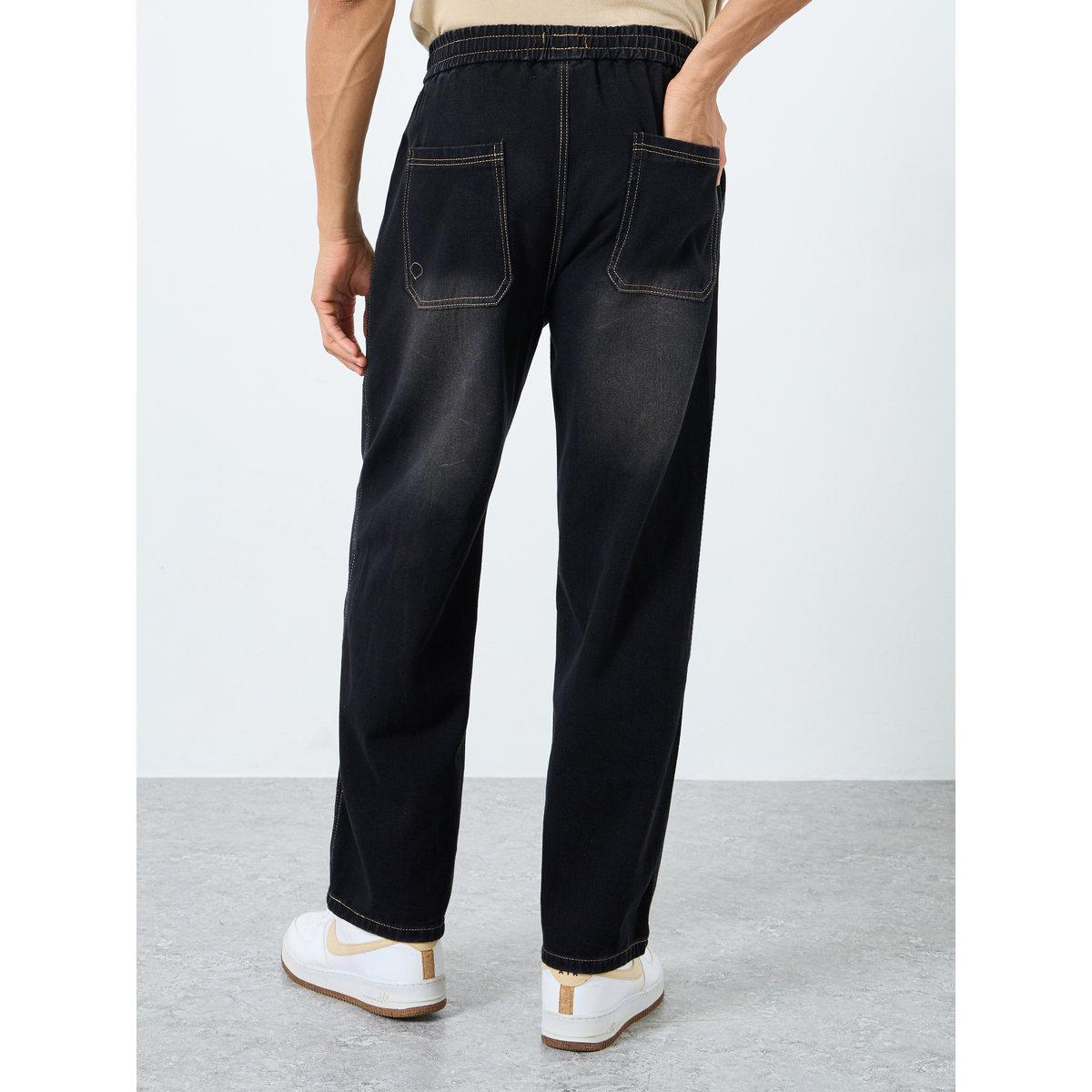 Styli Mid Rise Loose Fit Jeans with Drawcord-men-clothing-bottoms-jeans-image-4