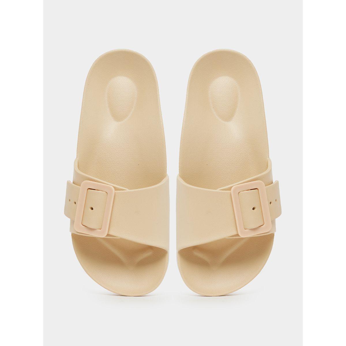 Styli Solid Buckle Detail Slip-On Slipper-women-shoes-flipflopsandslides-image-5
