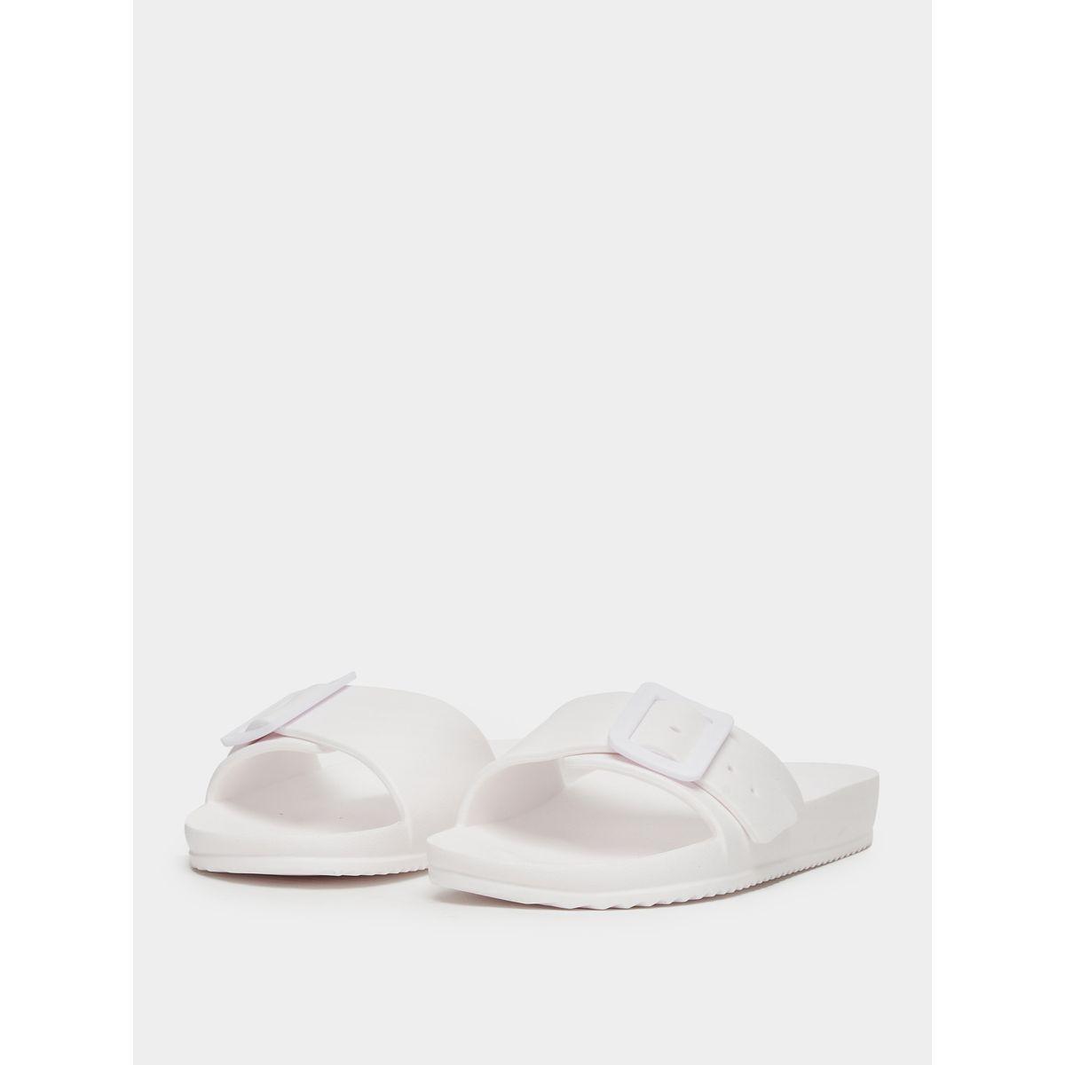 Styli Solid Buckle Detail Slip-On Slipper-women-shoes-flipflopsandslides-image-2