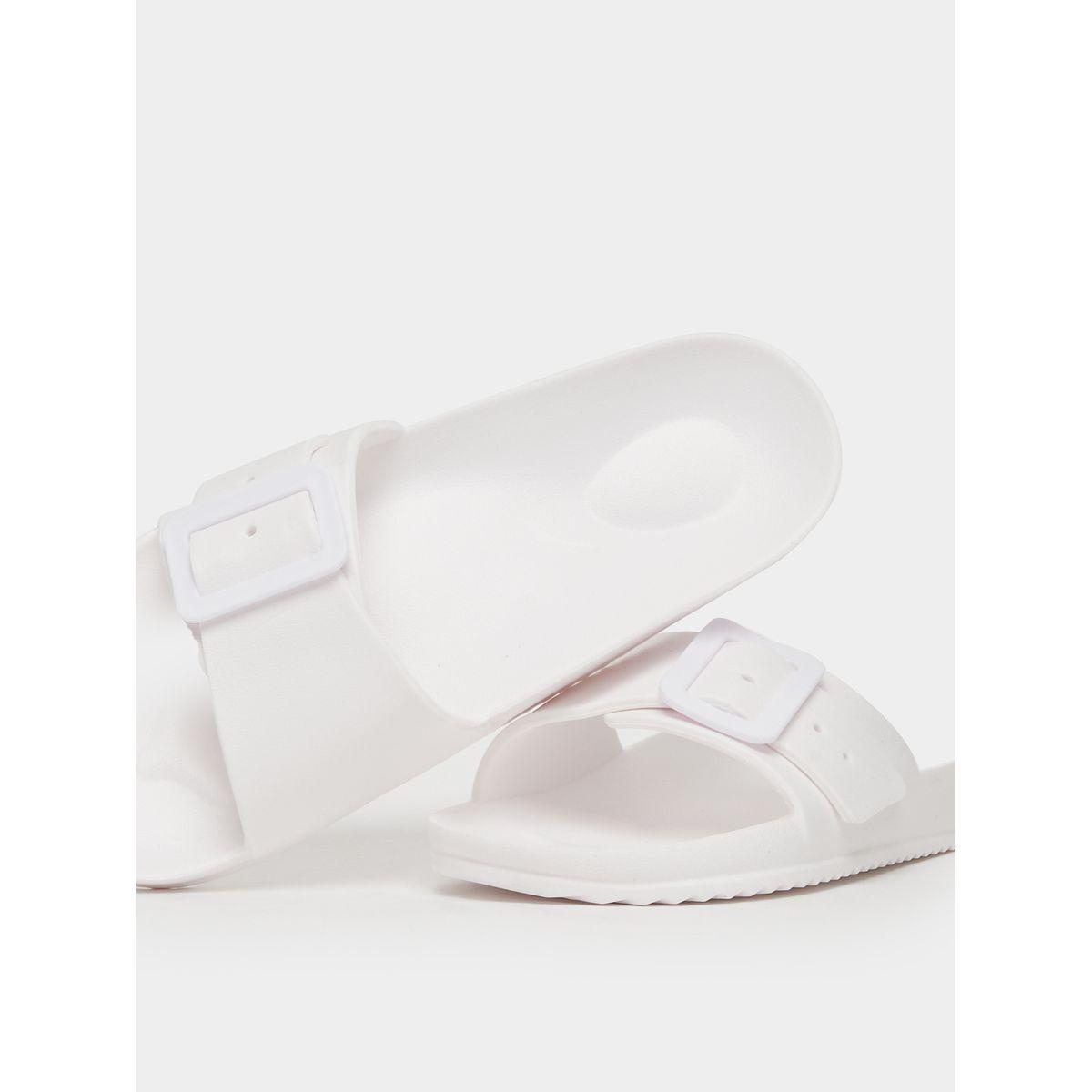 Styli Solid Buckle Detail Slip-On Slipper-women-shoes-flipflopsandslides-image-3