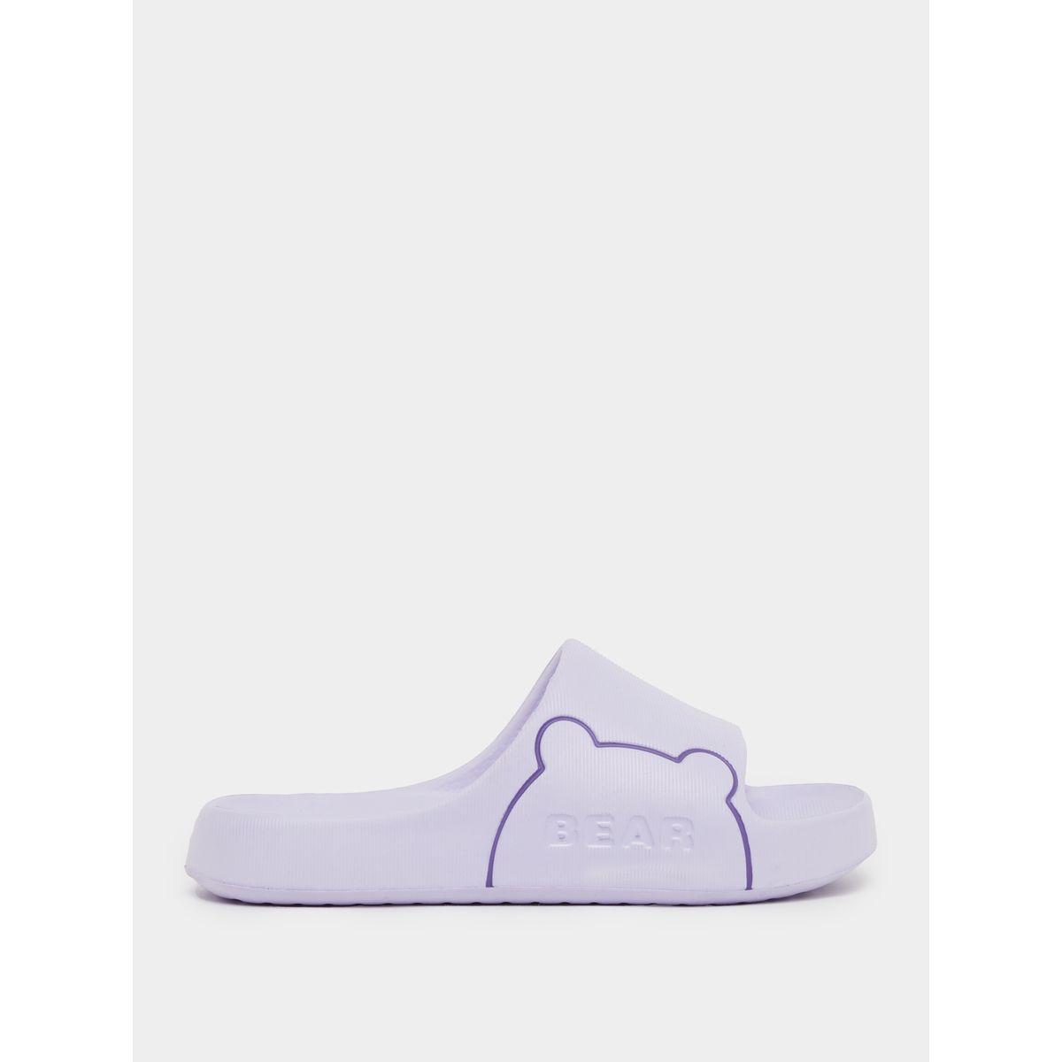 Styli Color Block Bear Print Bathroom Slippers-women-shoes-flipflopsandslides-image-1
