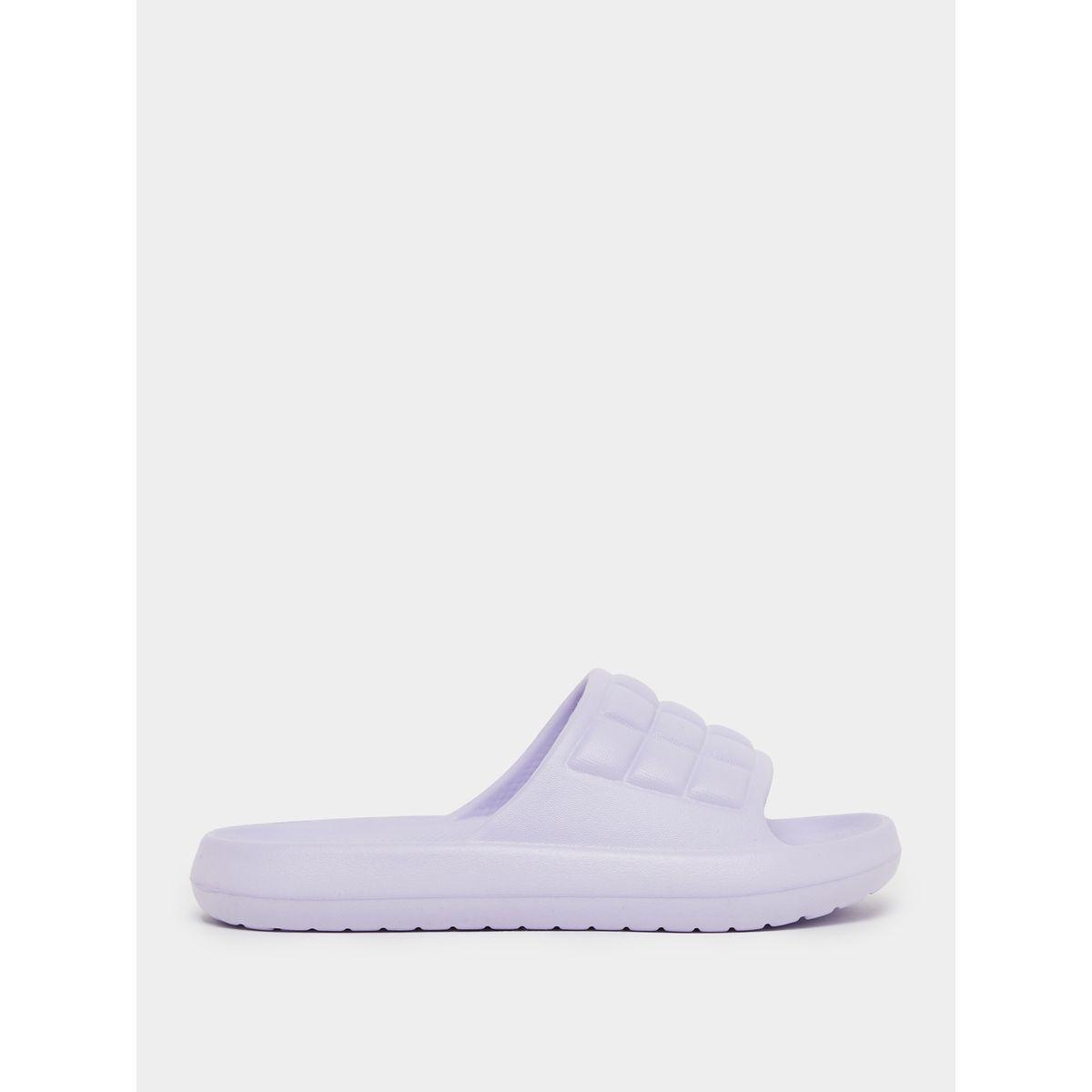 Styli Textured Checked Slip-On Slippers-women-shoes-flipflopsandslides-image-1