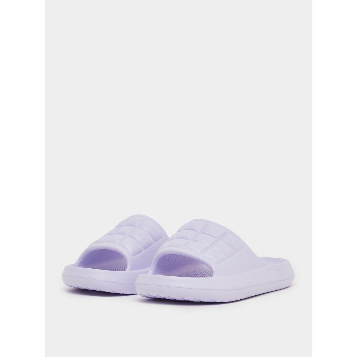 Styli Textured Checked Slip-On Slippers-women-shoes-flipflopsandslides-image-2