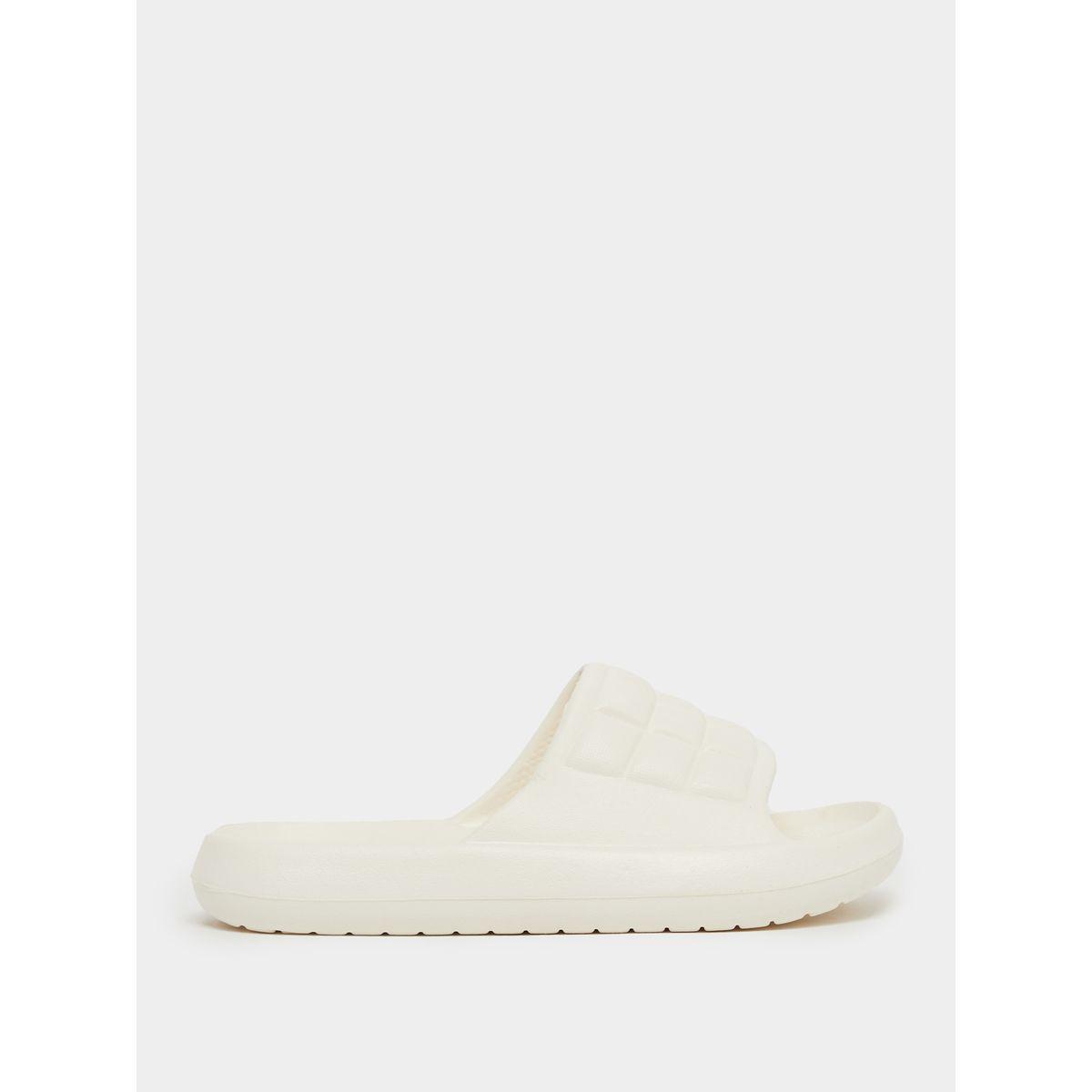Styli Textured Checked Slip-On Slippers-women-shoes-flipflopsandslides-image-1