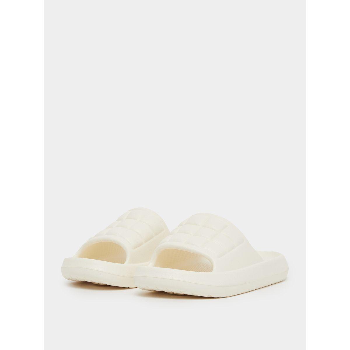 Styli Textured Checked Slip-On Slippers-women-shoes-flipflopsandslides-image-2