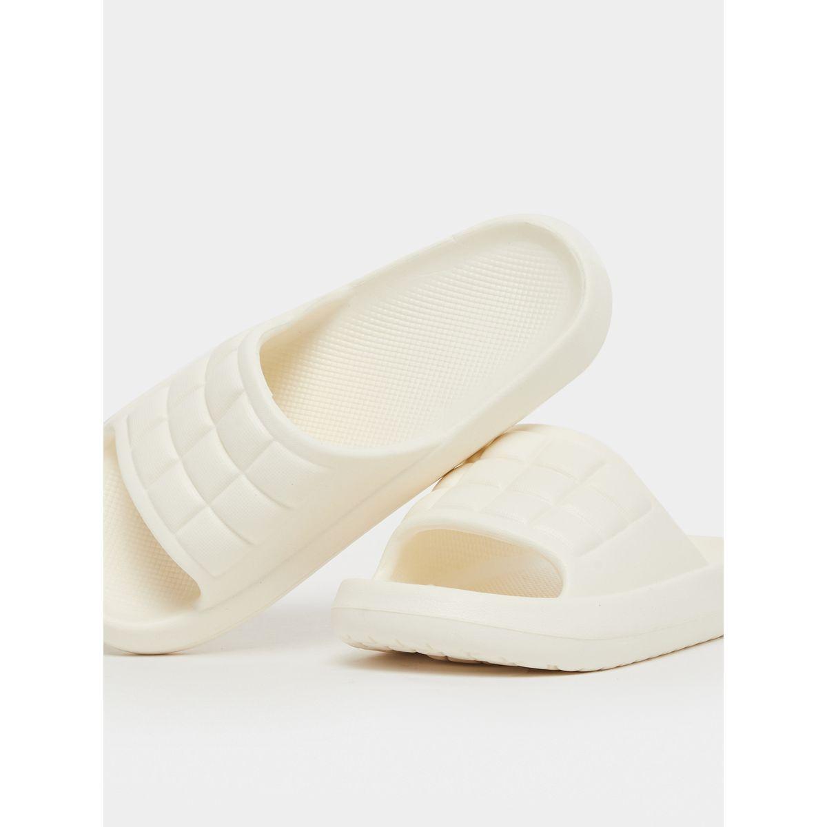 Styli Textured Checked Slip-On Slippers-women-shoes-flipflopsandslides-image-3