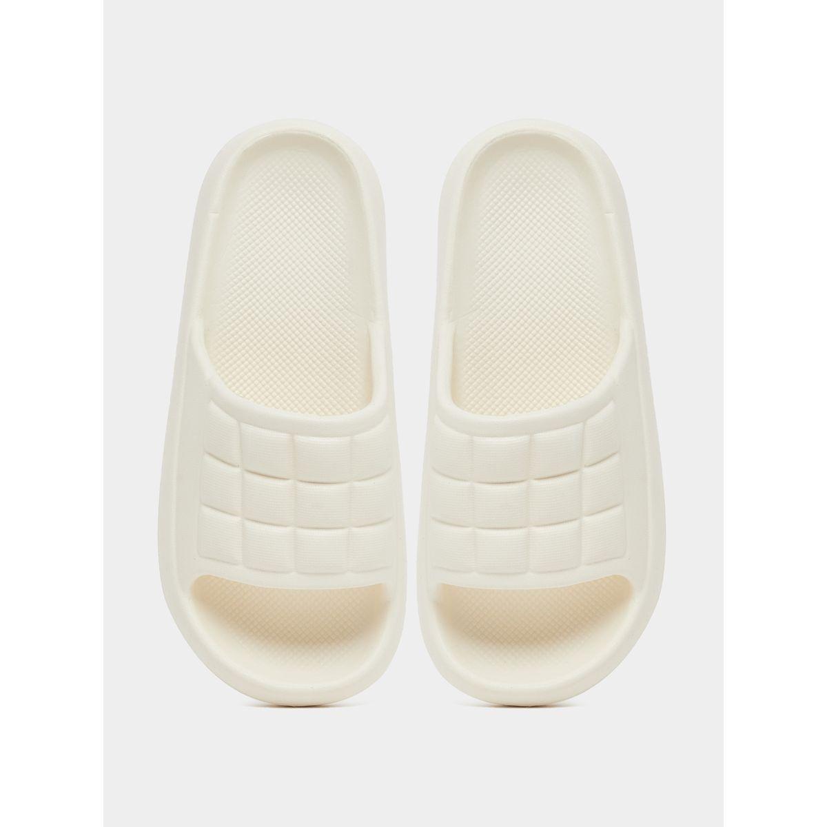 Styli Textured Checked Slip-On Slippers-women-shoes-flipflopsandslides-image-5