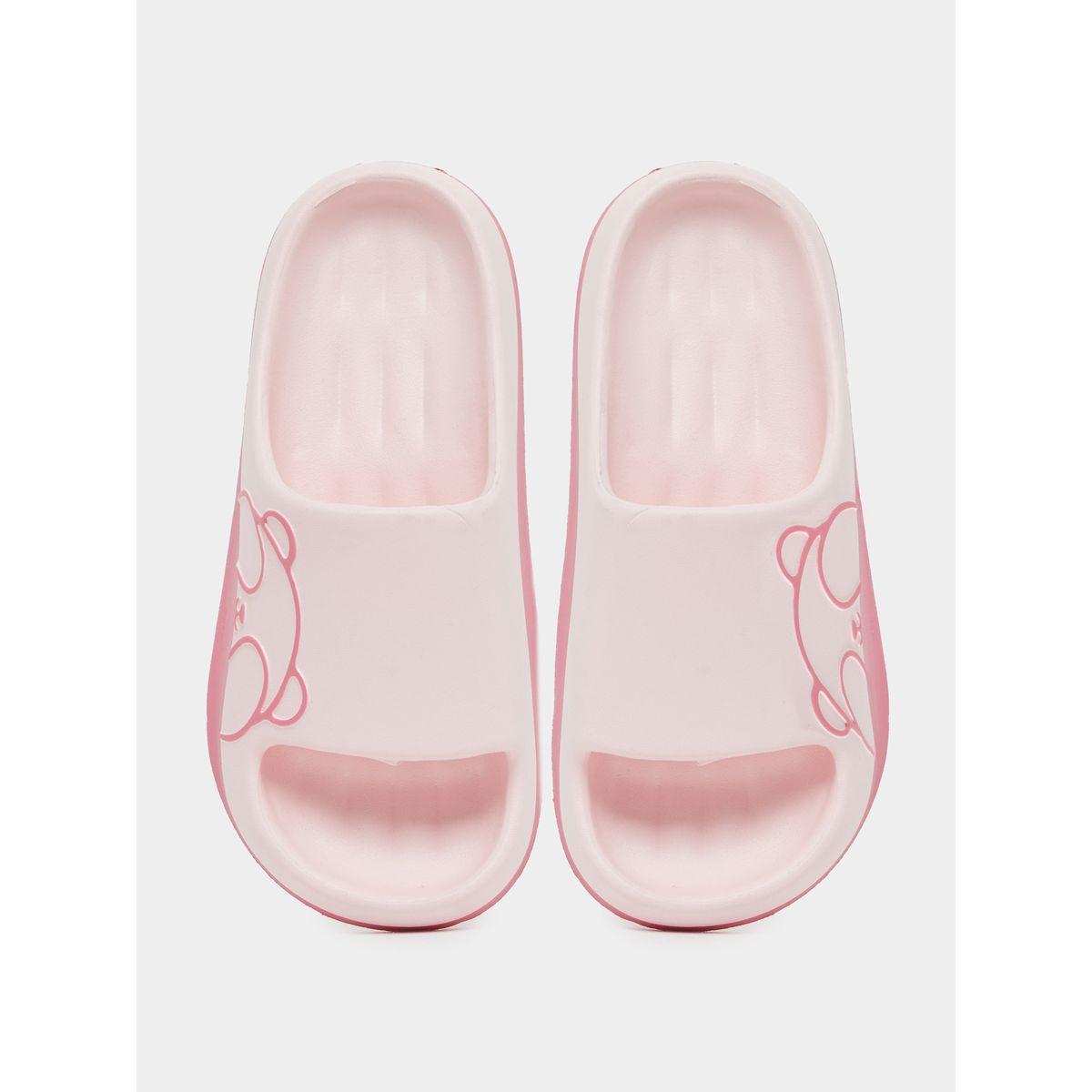 Styli Color Block Bear Print Bathroom Slippers-women-shoes-flipflopsandslides-image-5