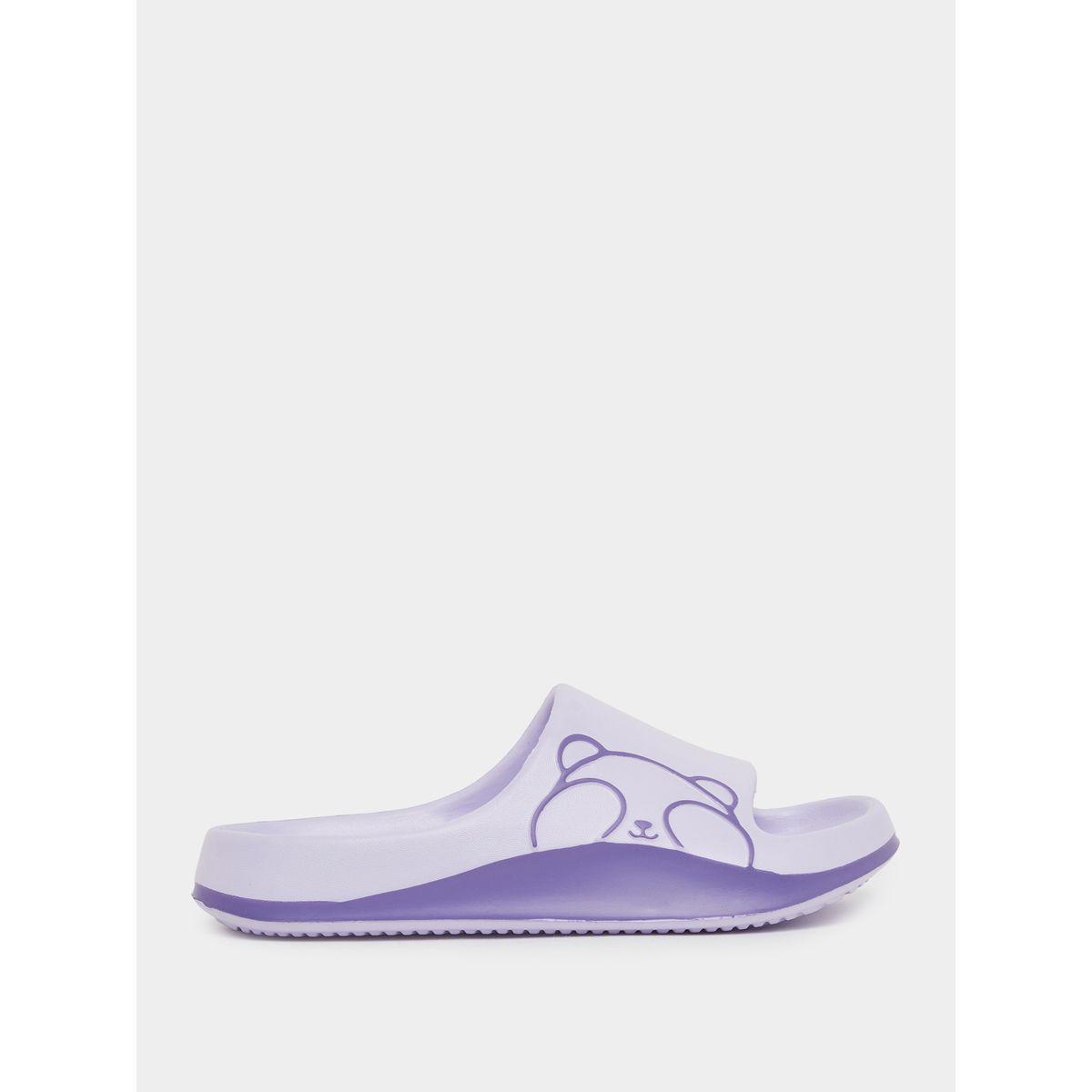 Styli Color Block Bear Print Bathroom Slippers-women-shoes-flipflopsandslides-image-1