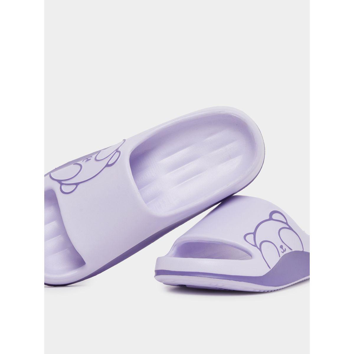 Styli Color Block Bear Print Bathroom Slippers-women-shoes-flipflopsandslides-image-3