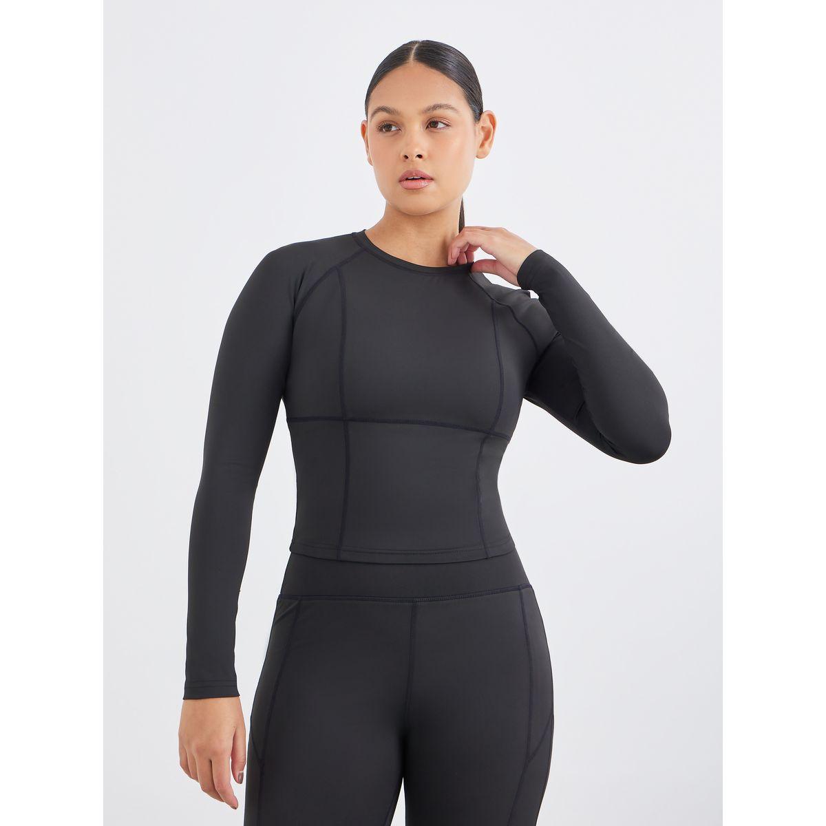 مجموعة من ليقنز وبلوزة بأكمام طويلة وفتحة إبهام-women-clothing-sportswearandactivewear-trackpantsandtracksuits-image-3