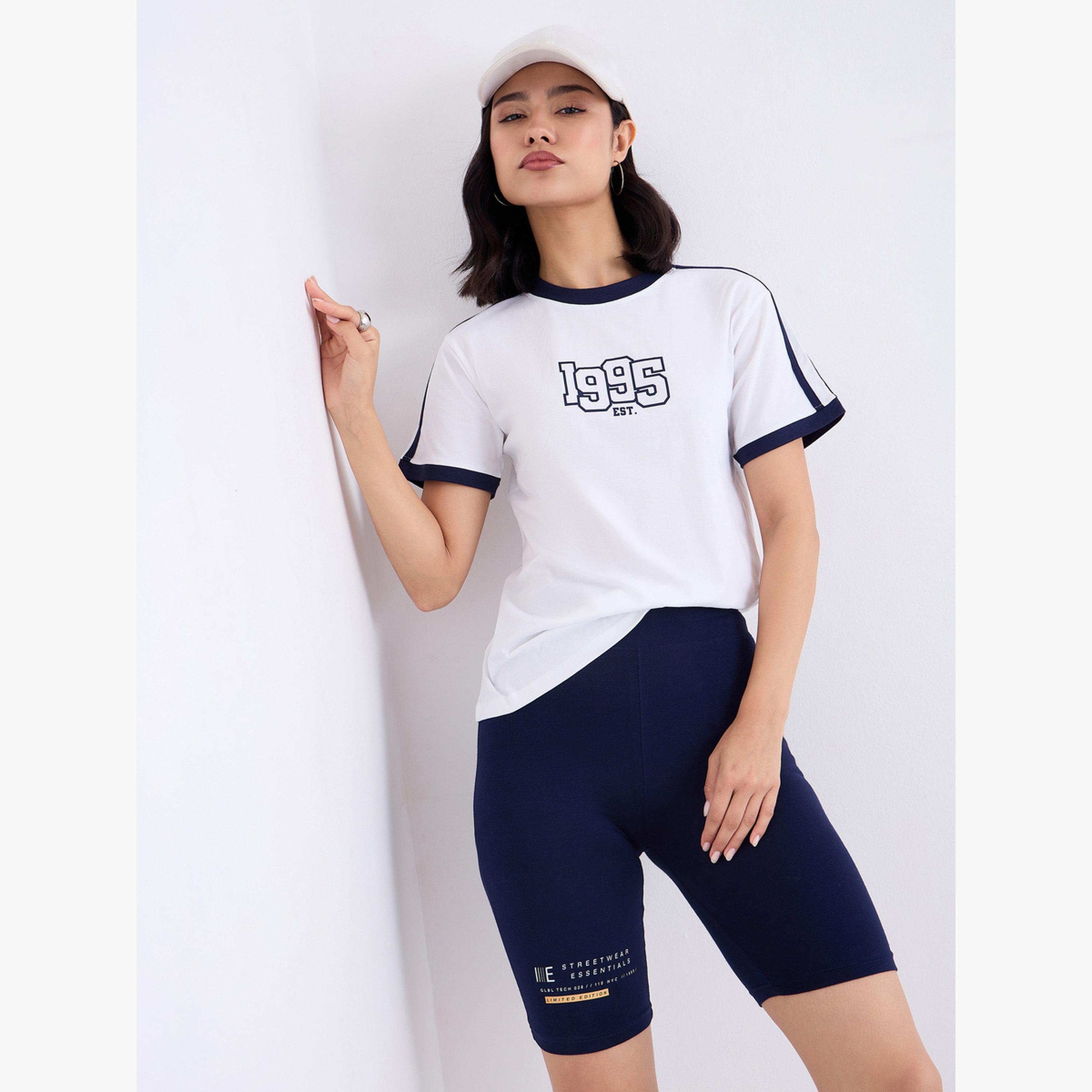 شورت ركوب دراجة مطبع بكتابة-women-clothing-bottoms-shorts-image-3
