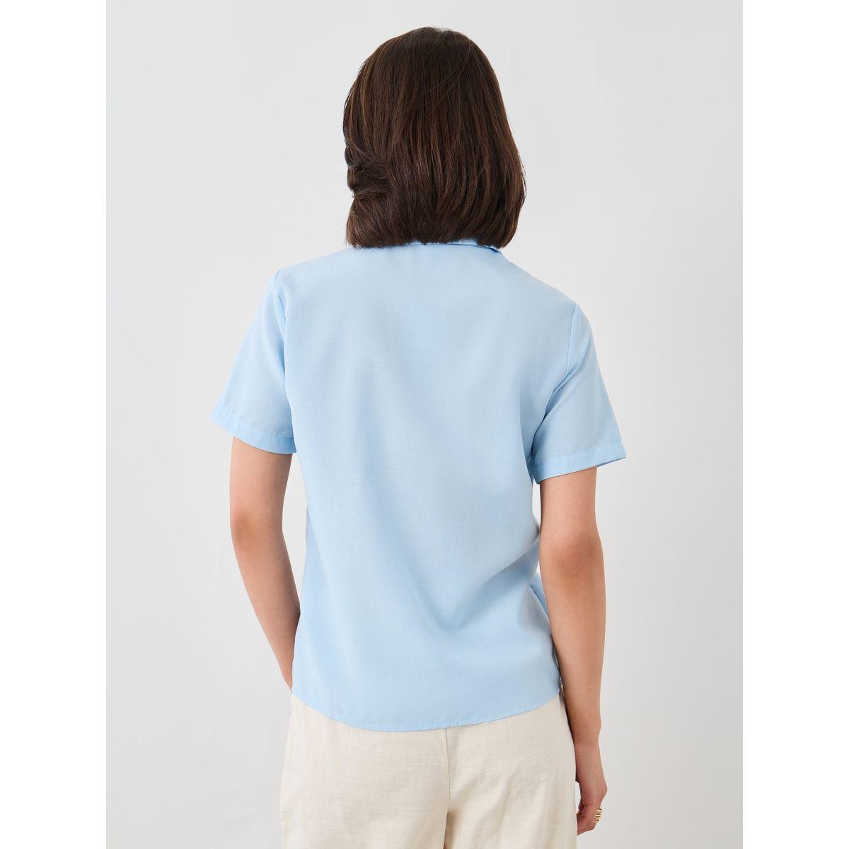 Styli Embroidered Short Sleeve Spread Collar Shirt-women-clothing-shirtsandblouses-shirts-image-5