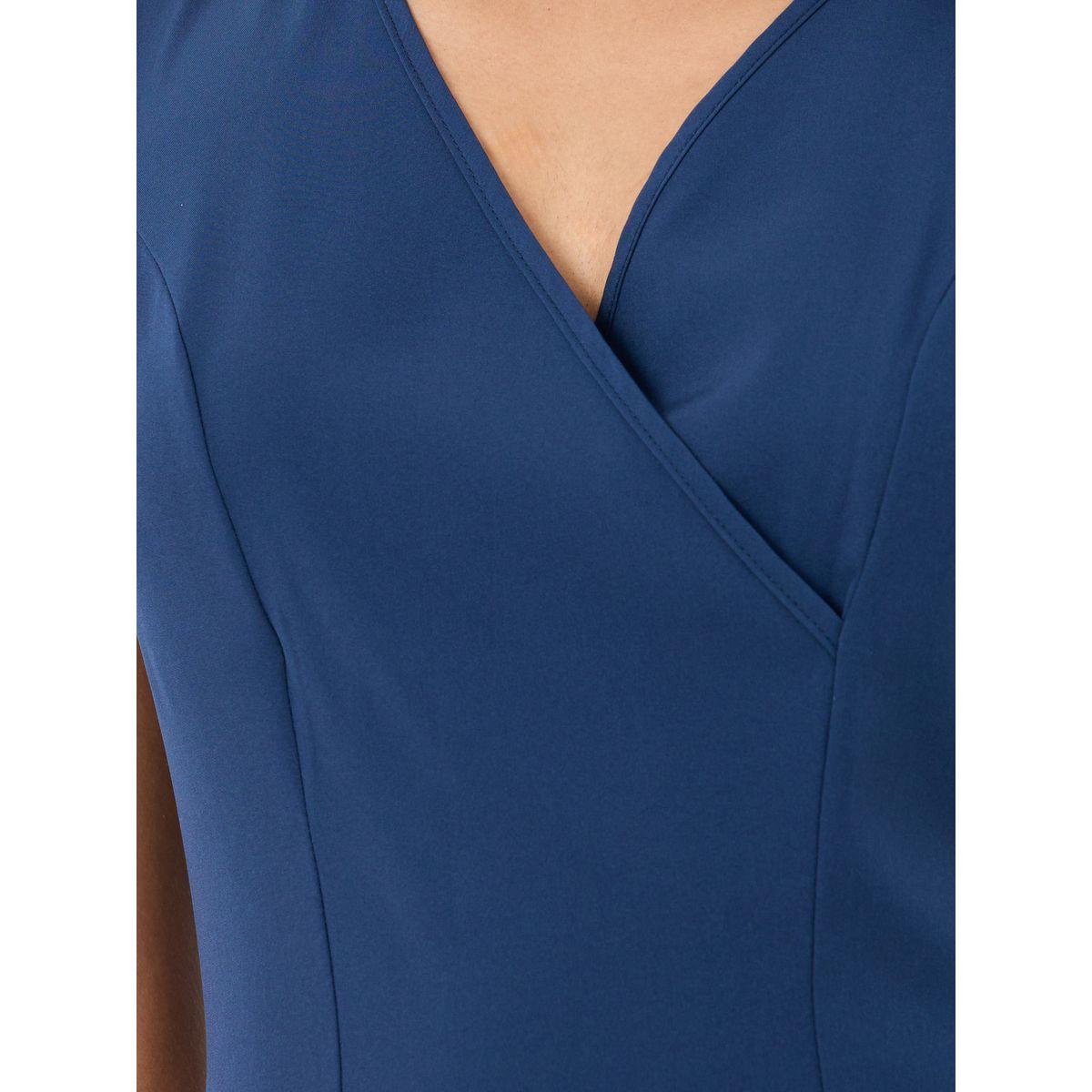 Styli Solid Sleeveless V-Neck A-Line Midi Dress-women-clothing-dresses-image-4