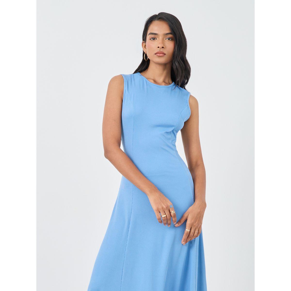 Styli Textured Sleeveless Round Neck Maxi Dress-women-clothing-dresses-image-3