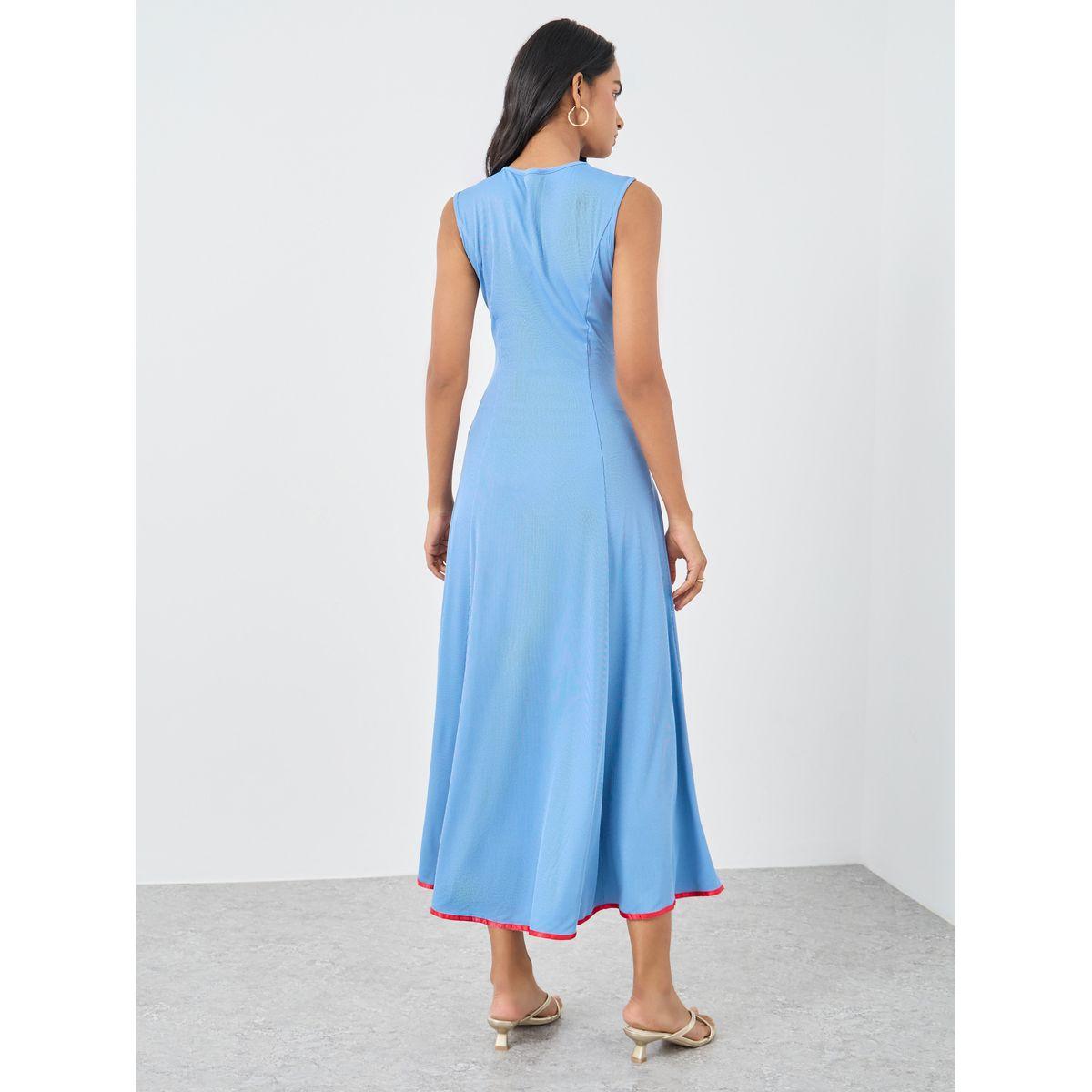 فستان طويل بلا أكمام بياقة دائرية-women-clothing-dresses-image-5